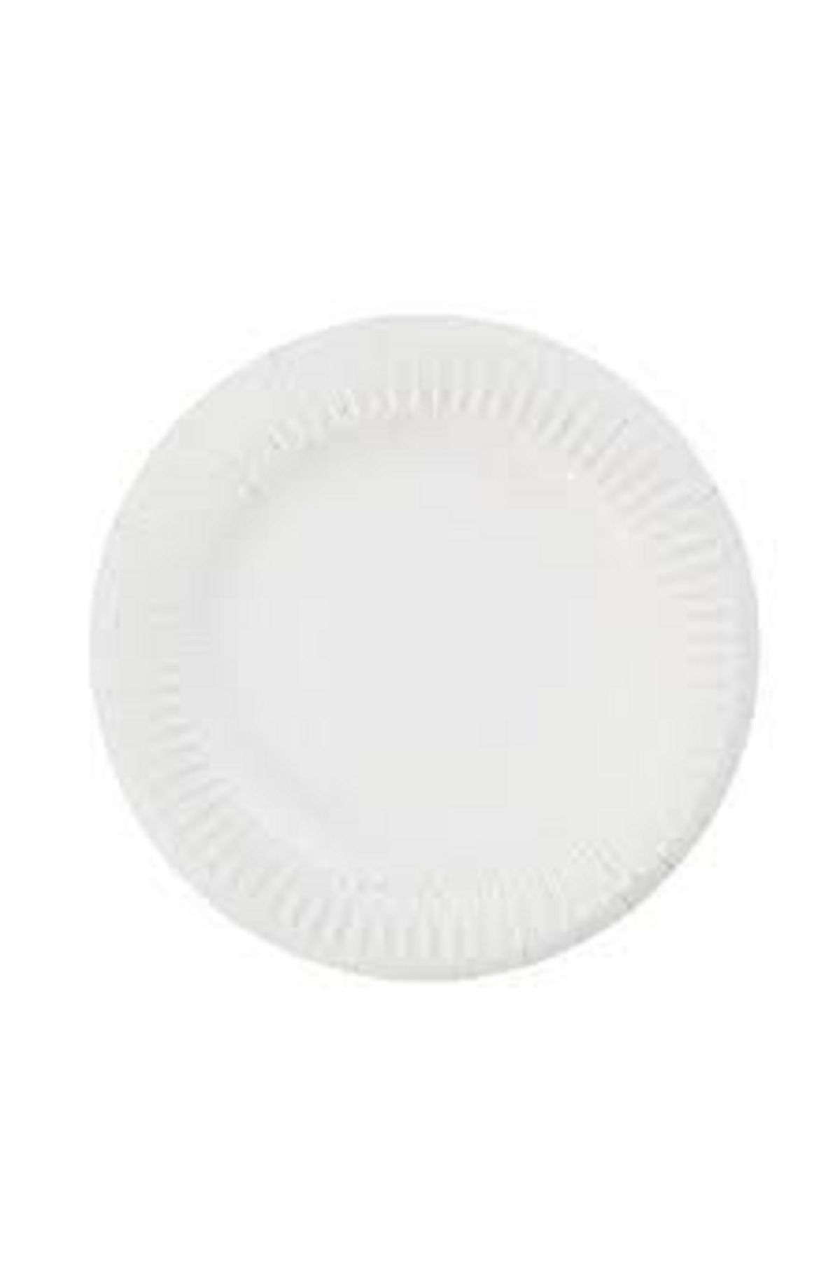 Kraft Organik Kağıt Beyaz Tabak 18cm (15 ADET)