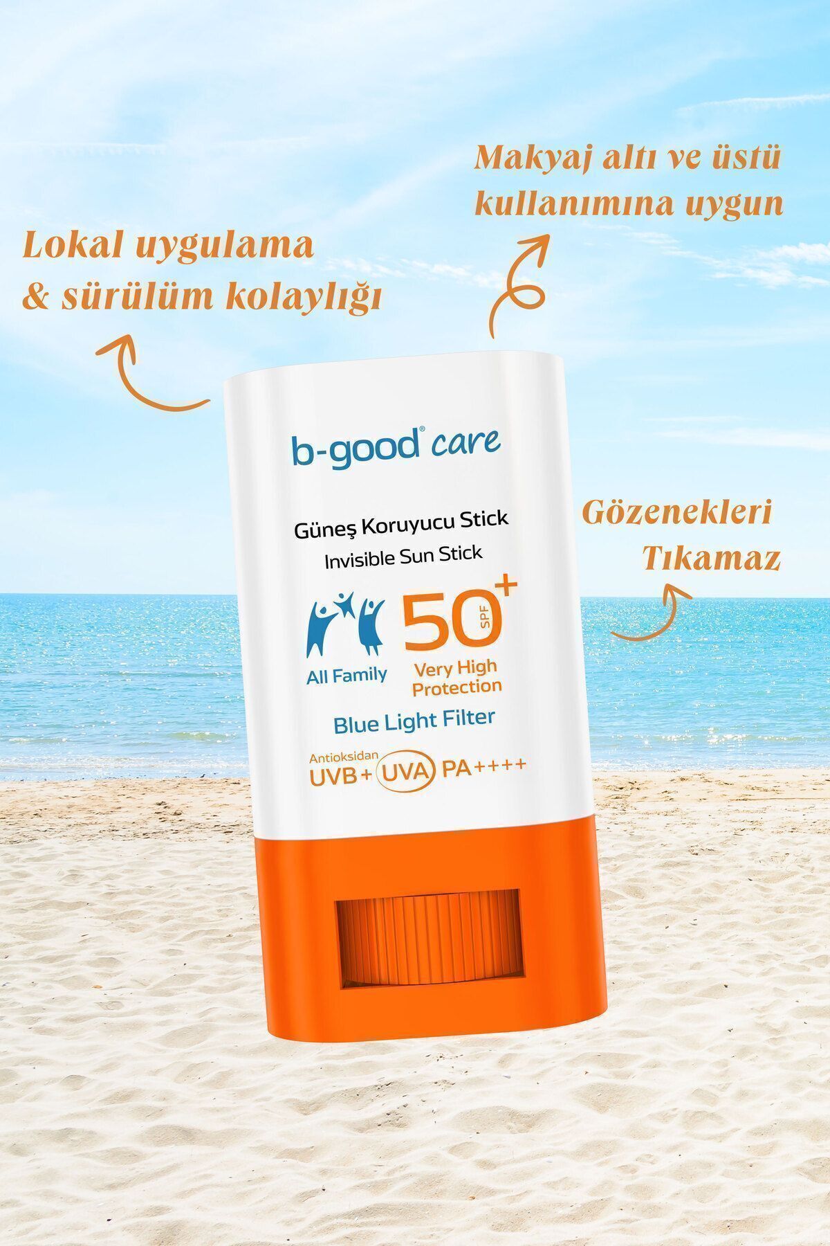 ضد آفتاب استیک SPF 50+ 12 میلی لیتر برای کل خانواده b-good care
