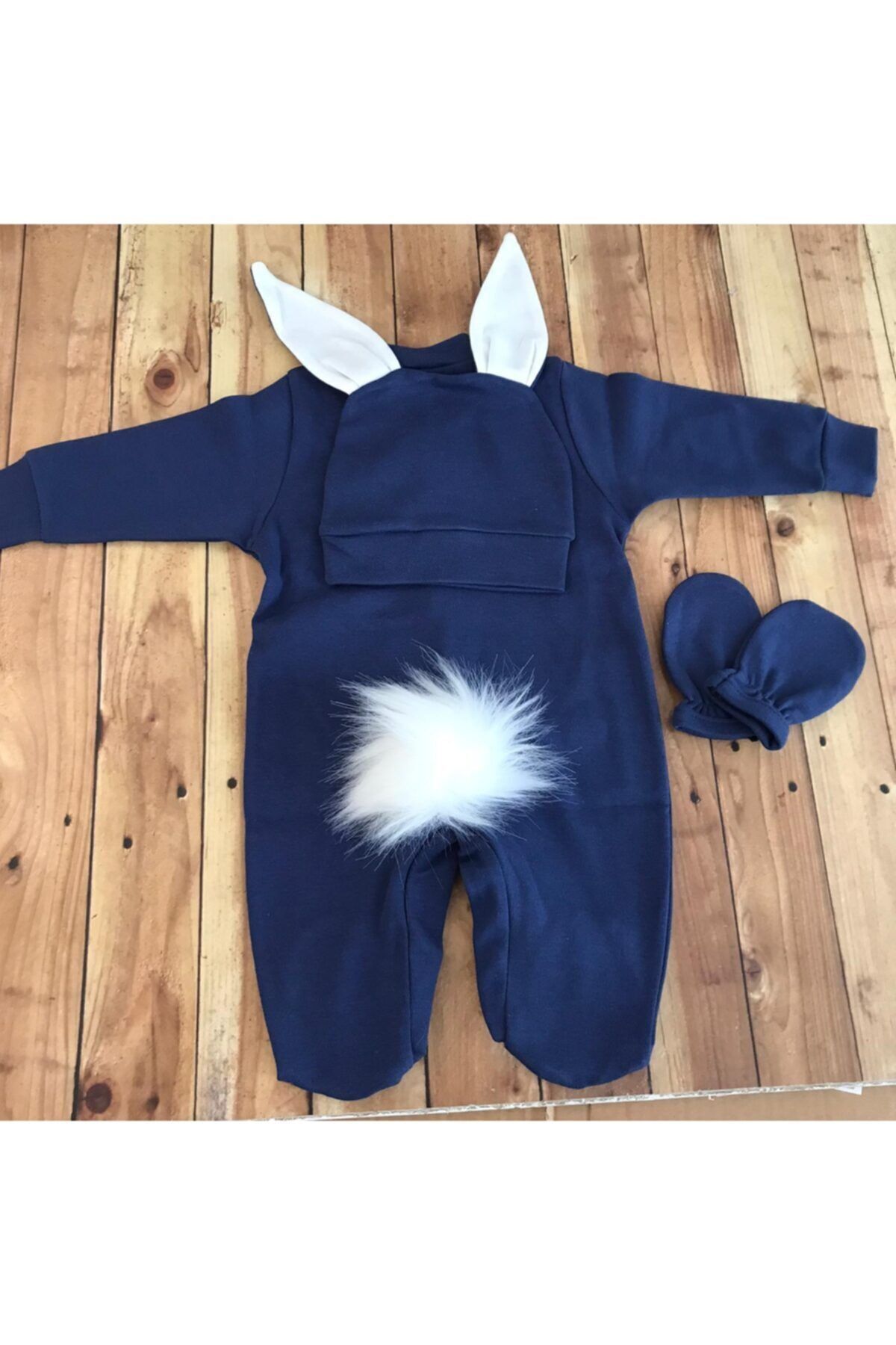 SONEM BABY Tavşanlı Bebek Tulum lacivert fotoğrafı 2 (önizleme)