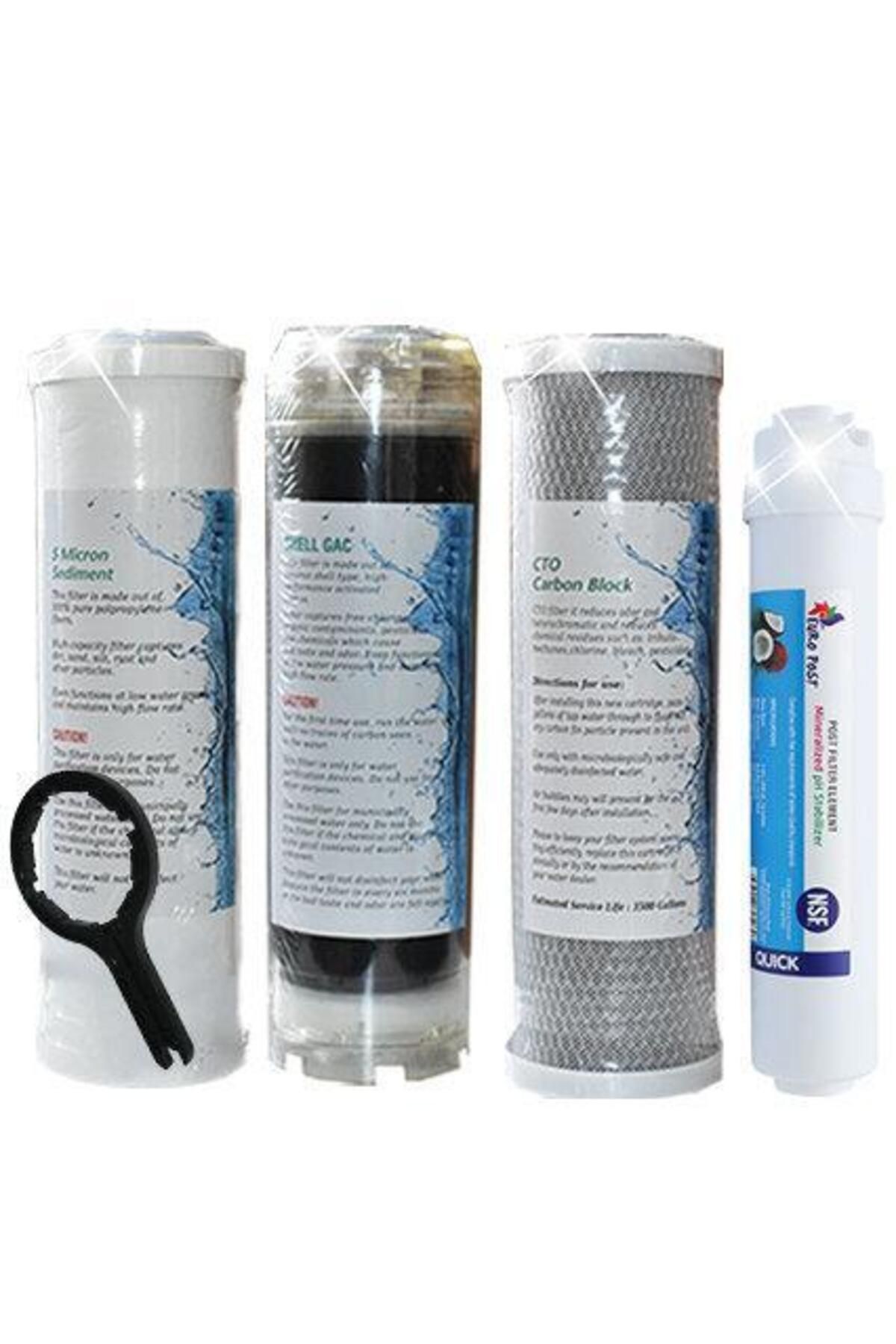 Water Organic Ihlas Su Arıtma Cihazı Uyumlu 4 Aşamalı Nsf Onaylı Filtre Seti