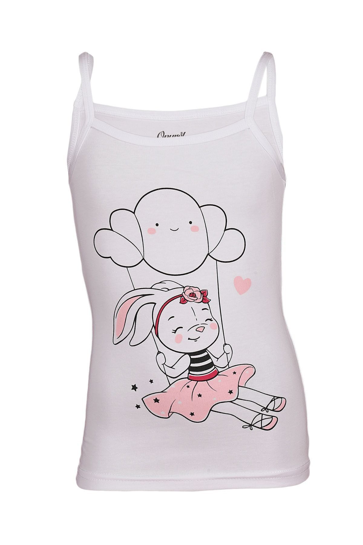 Onurel-5-Pack Printed Girl's Colorful Undershirt with String Straps 2