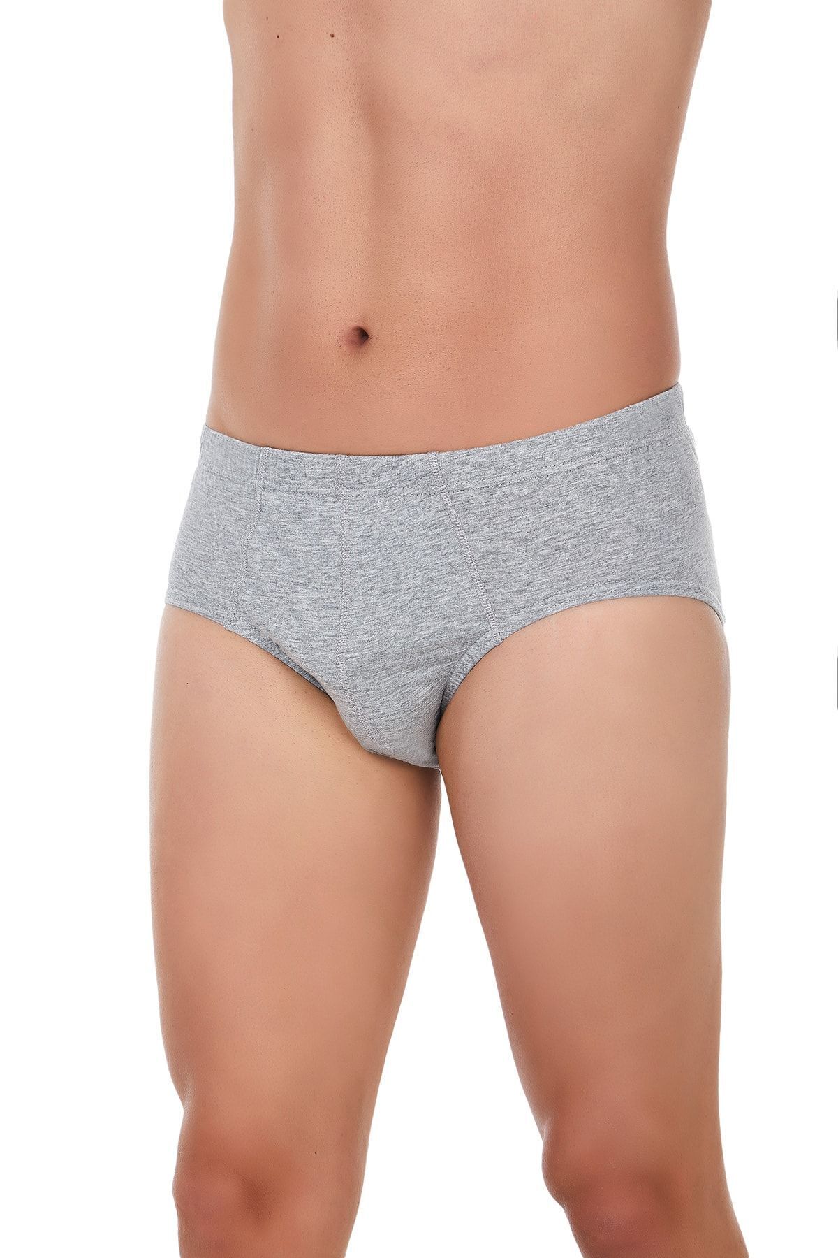 YILDIZ 6'lı Gri Erkek Penye Süprem %100 Pamuklu Slip 131