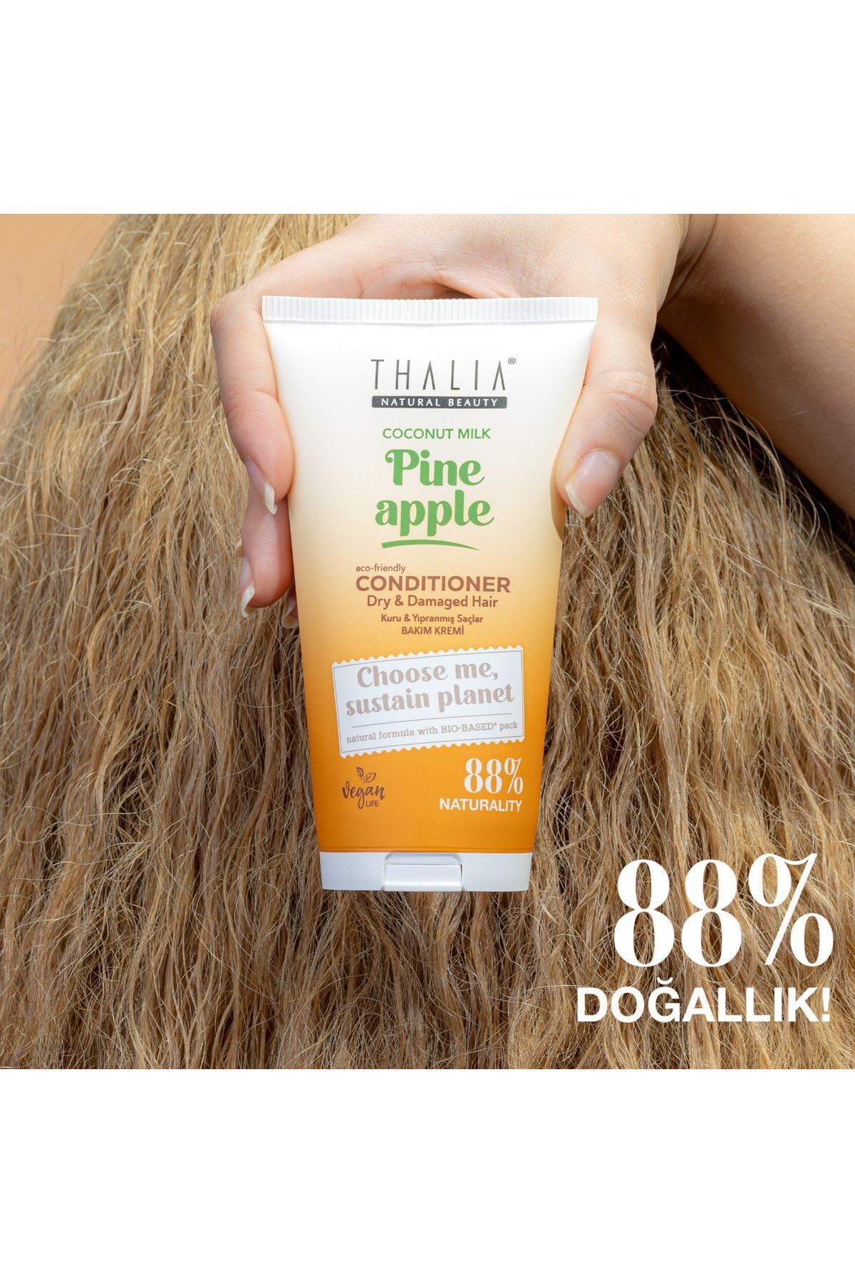 Ananas & Coconut Özlü Kuru & Yıpranmış Saçlara Özel Saç Kremi 150ml — 1.1.THA.20581 — تصویر 2 از 5