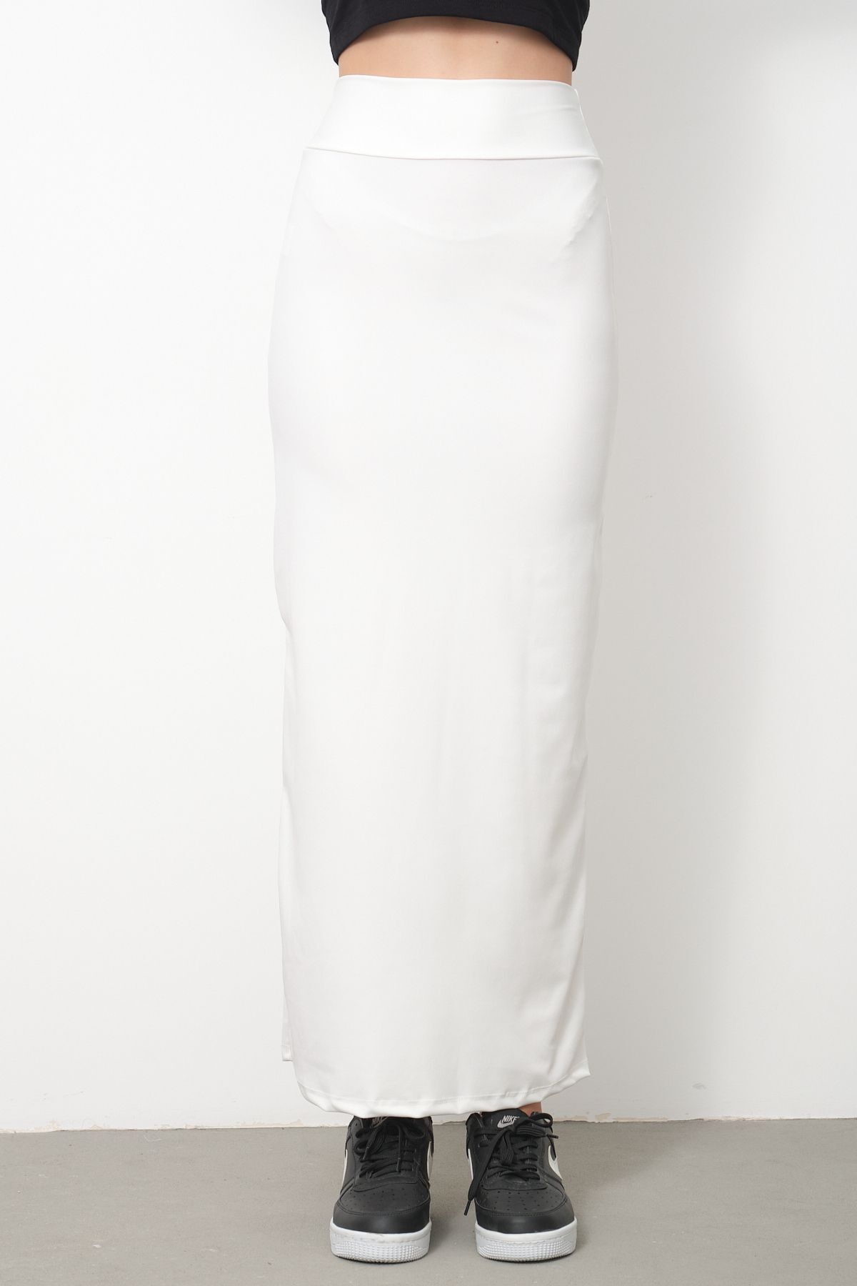 Long Sports Pencil Skirt  Submersible Fabric Flexible Skirt Maxi Length 100cm