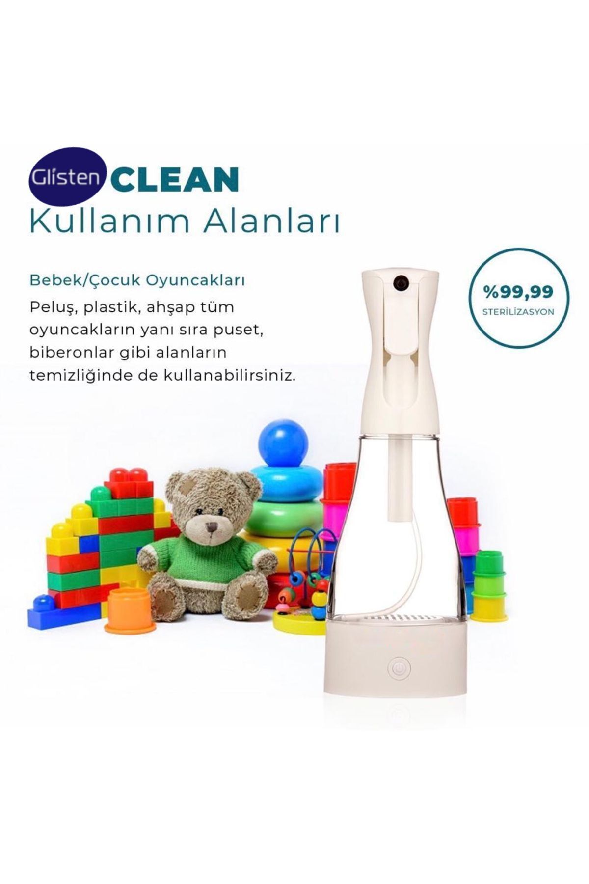 Glisten Ekoclean Portable Elektrolize Dezenfektan Üretim Cihazı 500ml