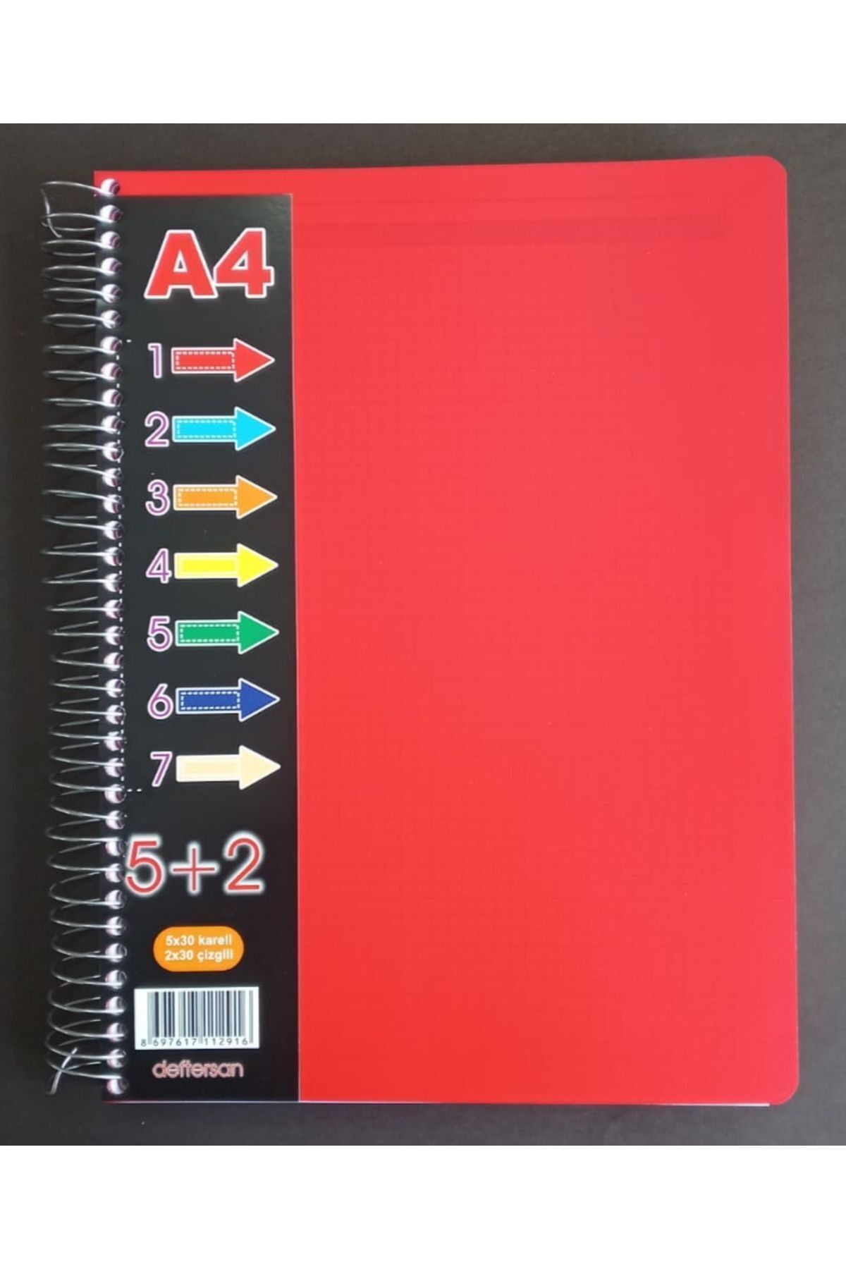 DEFTERSAN-A4 210 Sheets - 5 2 Section Notebook 2