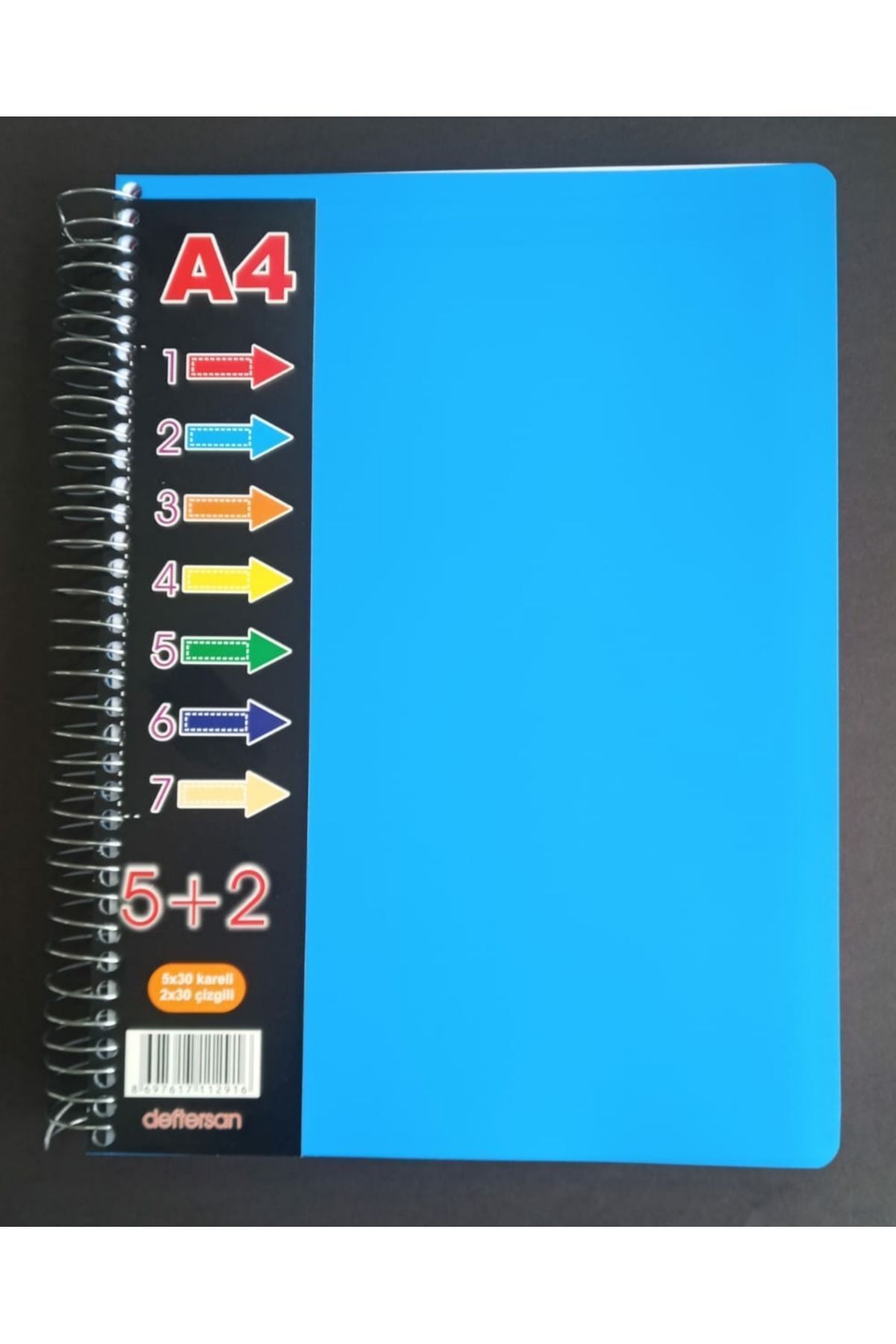 DEFTERSAN-A4 210 Sheets - 5 2 Section Notebook 1
