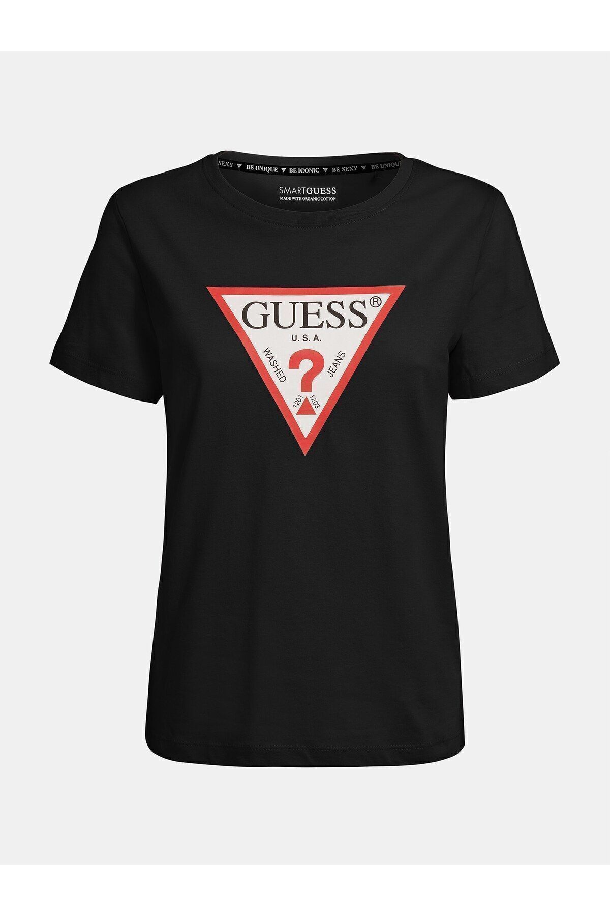 Guess Original Tee Kad n Slim Fit T Shirt Kad n Giyim