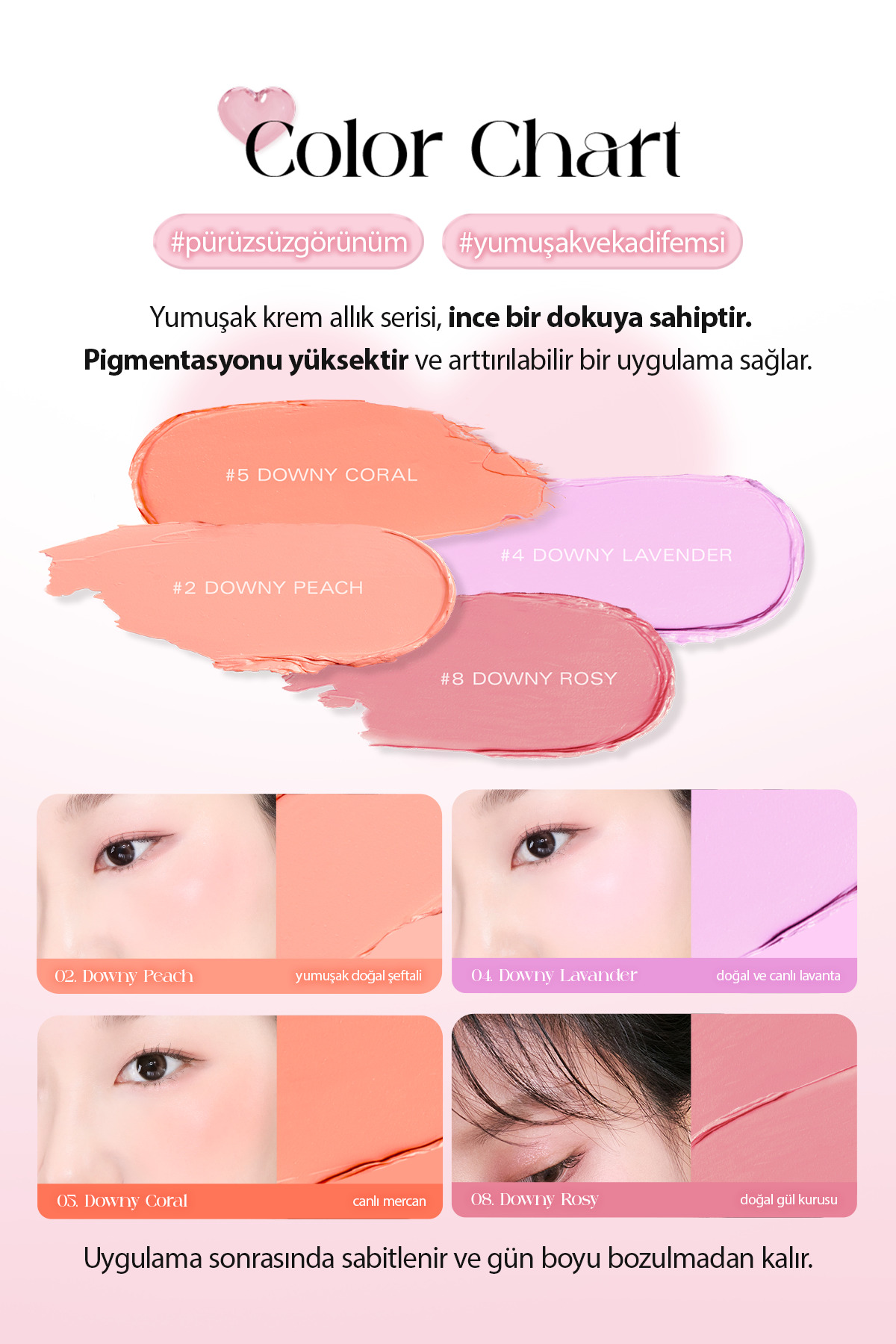 رژگونه کرمی بادوام و طبیعی BBIA Ready To Wear Downy Cheek — صورتی BBIADOWNYCHEEK — تصویر 4 از 4