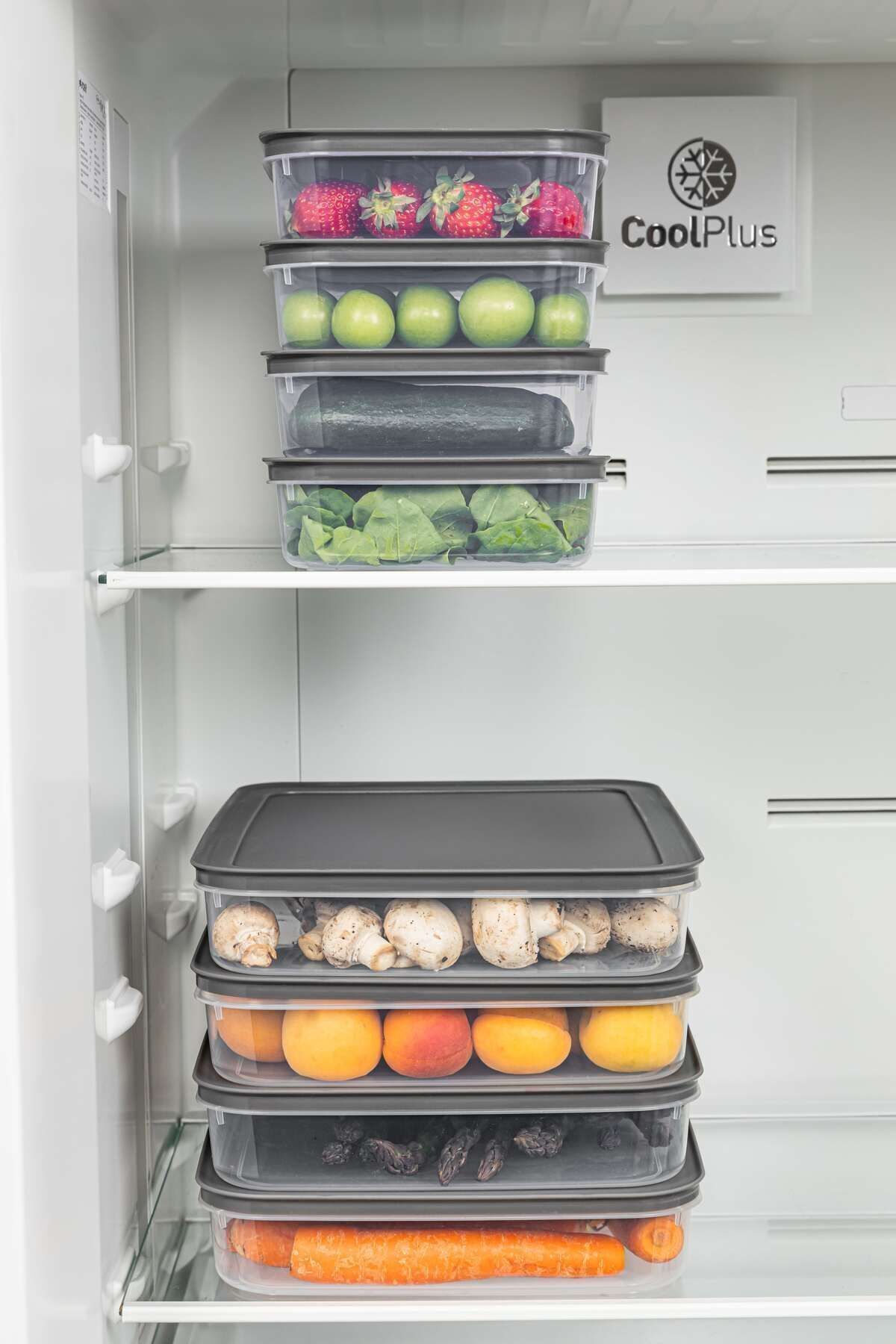 Stile Cucina-8 Pieces of Organizer with Doors - 4X2600 ml Refrigerator and Freezer 4X1300 ml Anthracite 3