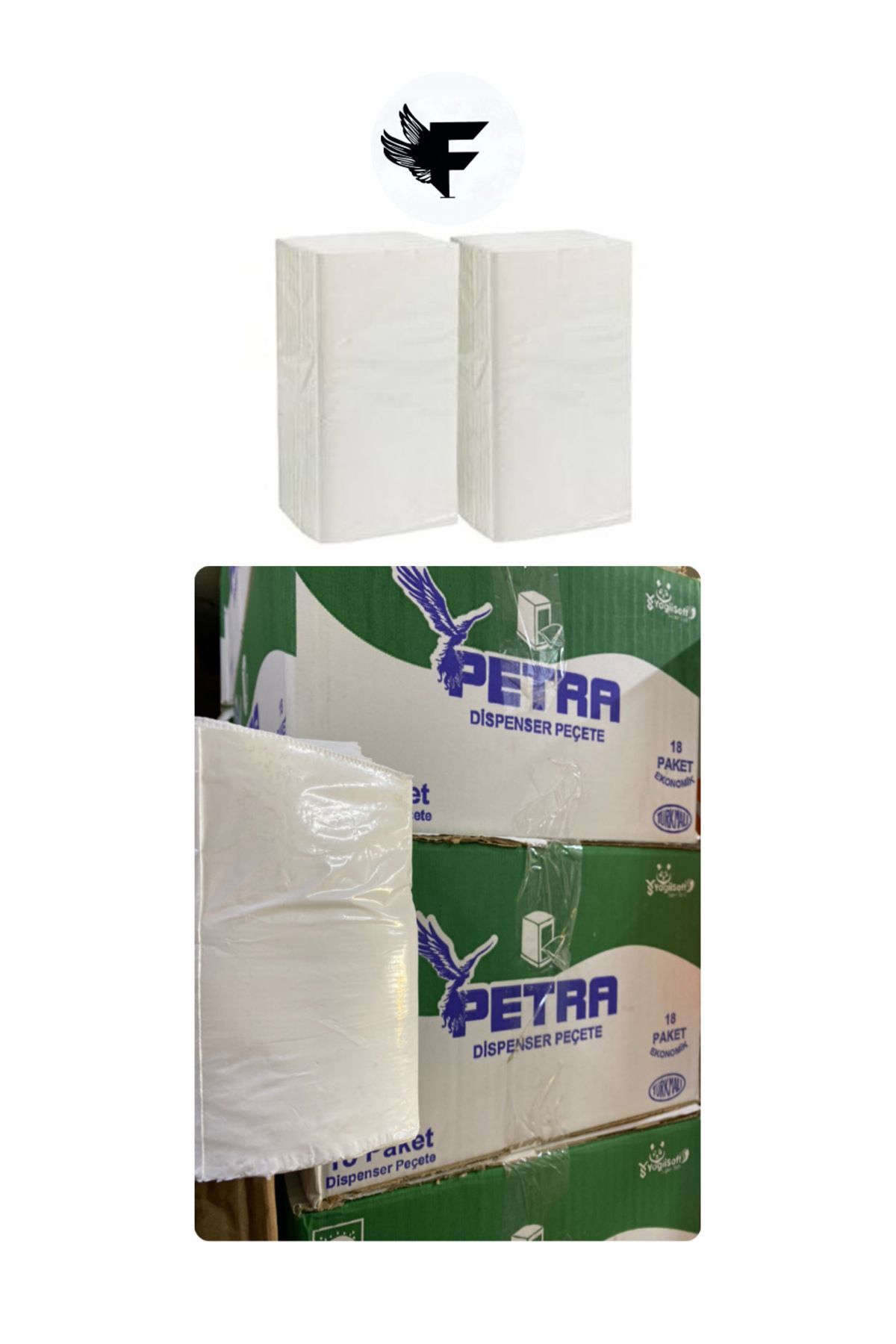 FİGANLAR masa üstü dispanser dispenser peçete 120 li 18 paket