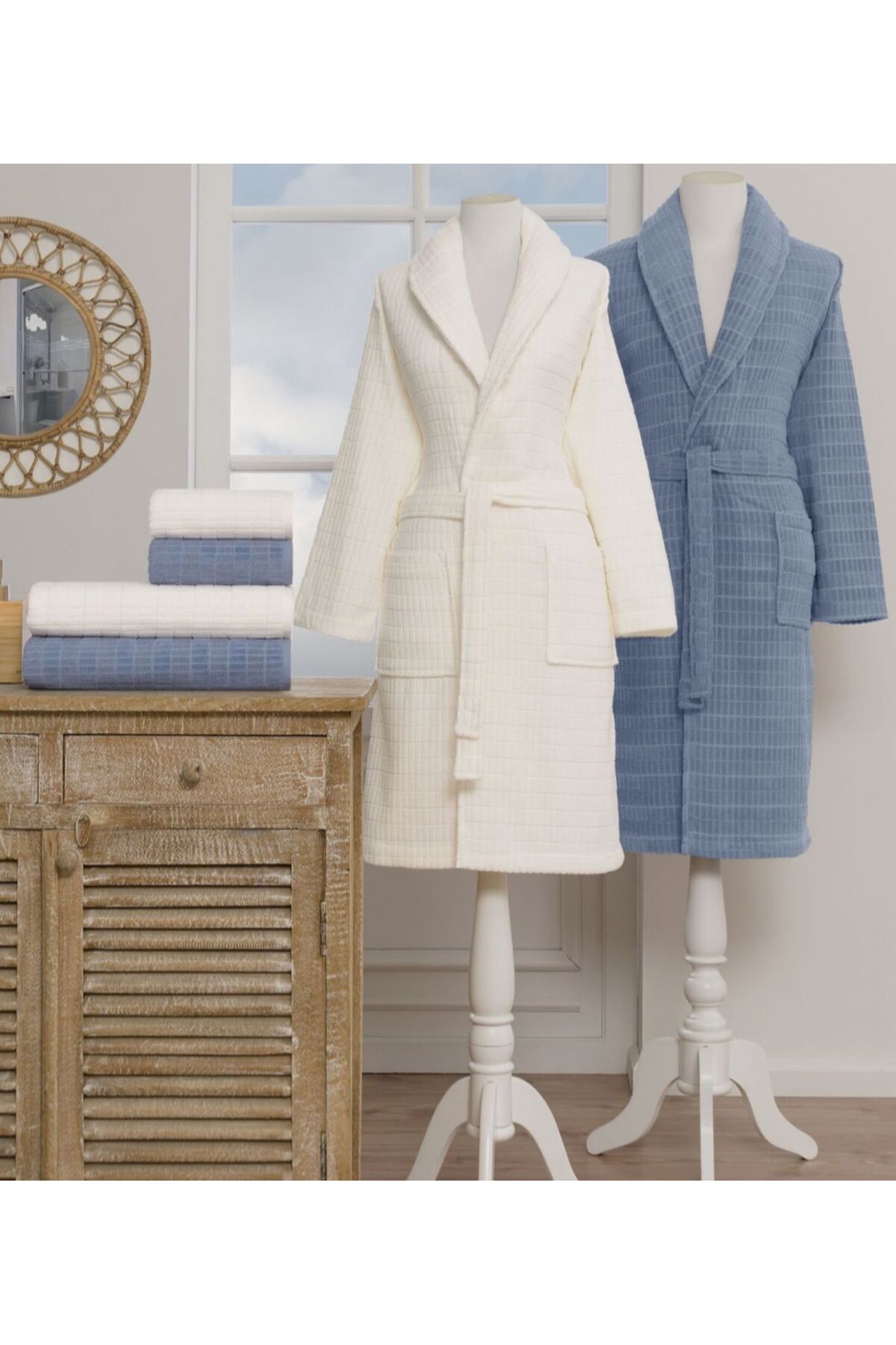  حوله حمام یقه شالی ۱۰۰٪ پنبه‌ای رنگ‌آمیزی شده، مالدیو