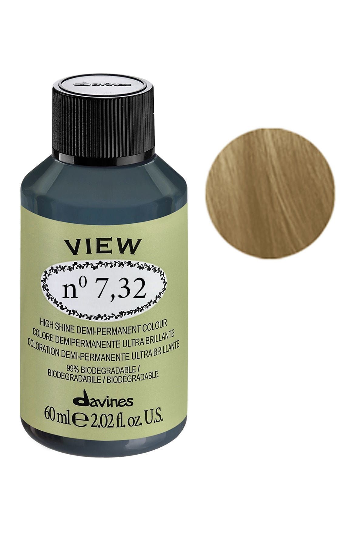رنگ مو زنانه مشاهده نیمه تمام 60 میل 7 32 طلای ویول KRURAL 8004608260127 Davines