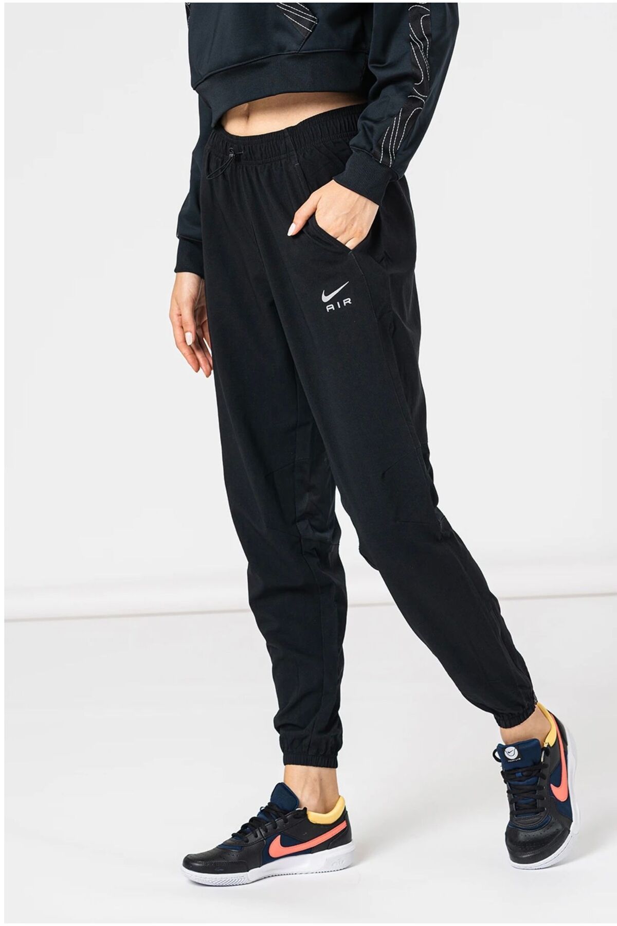 Nike Air Dri Fit High Waist Running Black Women s Running Sweatpants Trendyol
