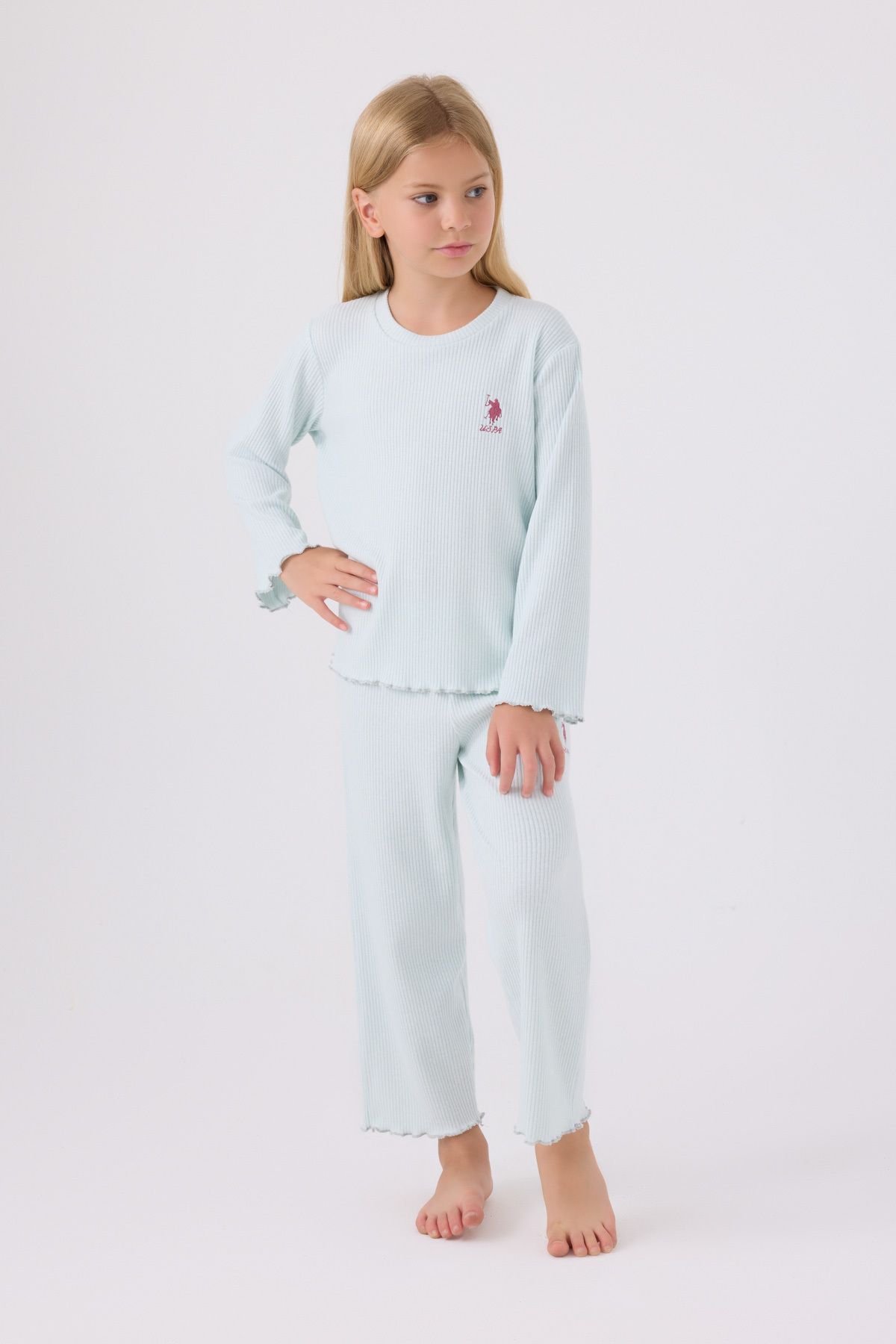 BASE. چوگان. Assn. ست لباس خواب دخترانه شنی US1986 U.S. Polo Assn.