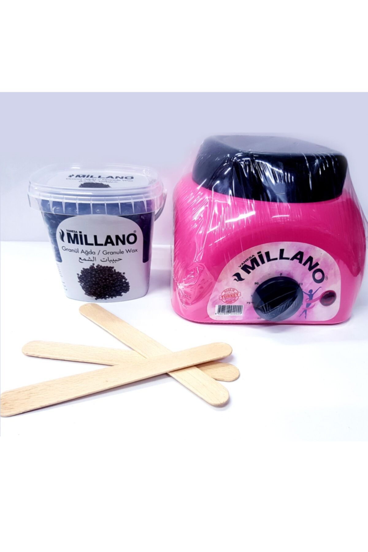 Millano Sir Ağda Seti (Isıtıcı Makina+ 250gr.boncuk Ağda + 3adet Spatula) — Newcolor016