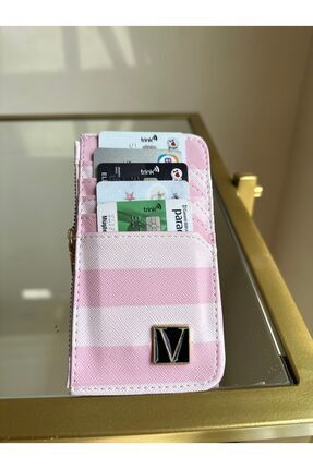 chocolatebag KADIN PUDRA PEMBE SUNİ DERİ DESENLİ FERMUARLI KAĞIT PARA BÖLMELİ...