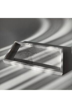 Genel Markalar Mermer Görünümlü Dikdörtgen Tepsi & Düzenleyici 15x30cm