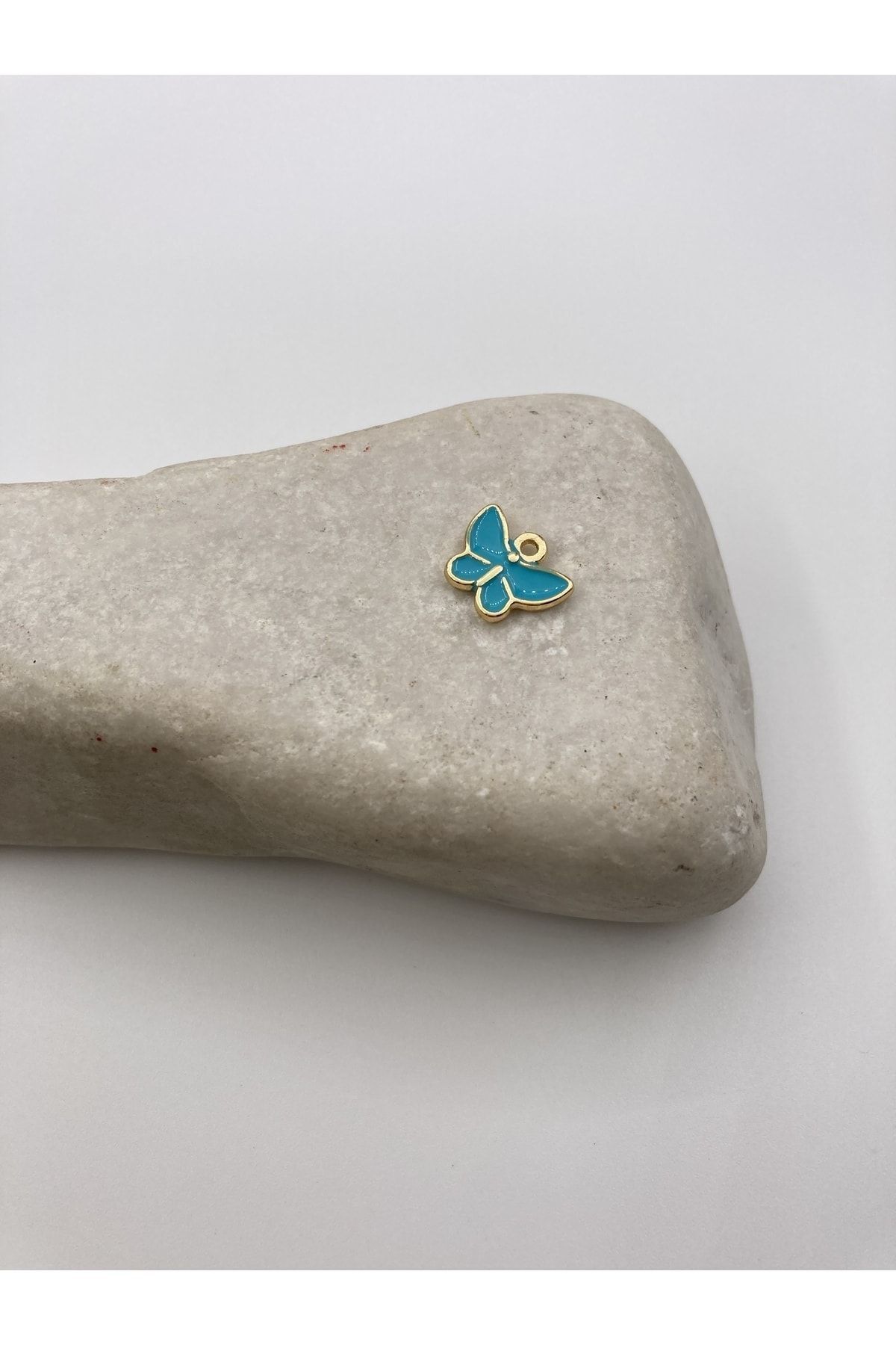 takitokaciniz Altın Kaplama Mineli Kelebek Kolye Küpe Aparatı