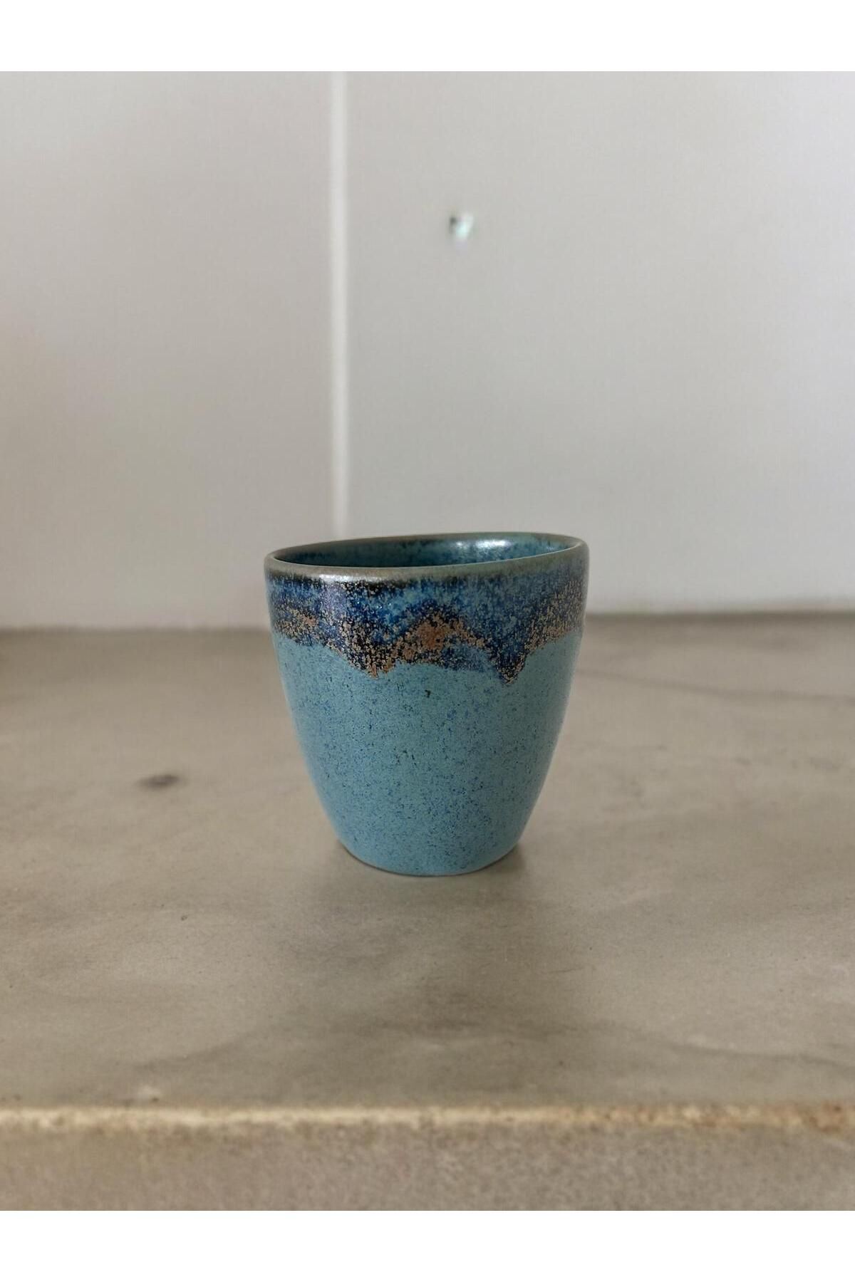 آسیاب دستی قهوه و ادویه آبی فنجان دست ساز اورجینال Moon Ceramics