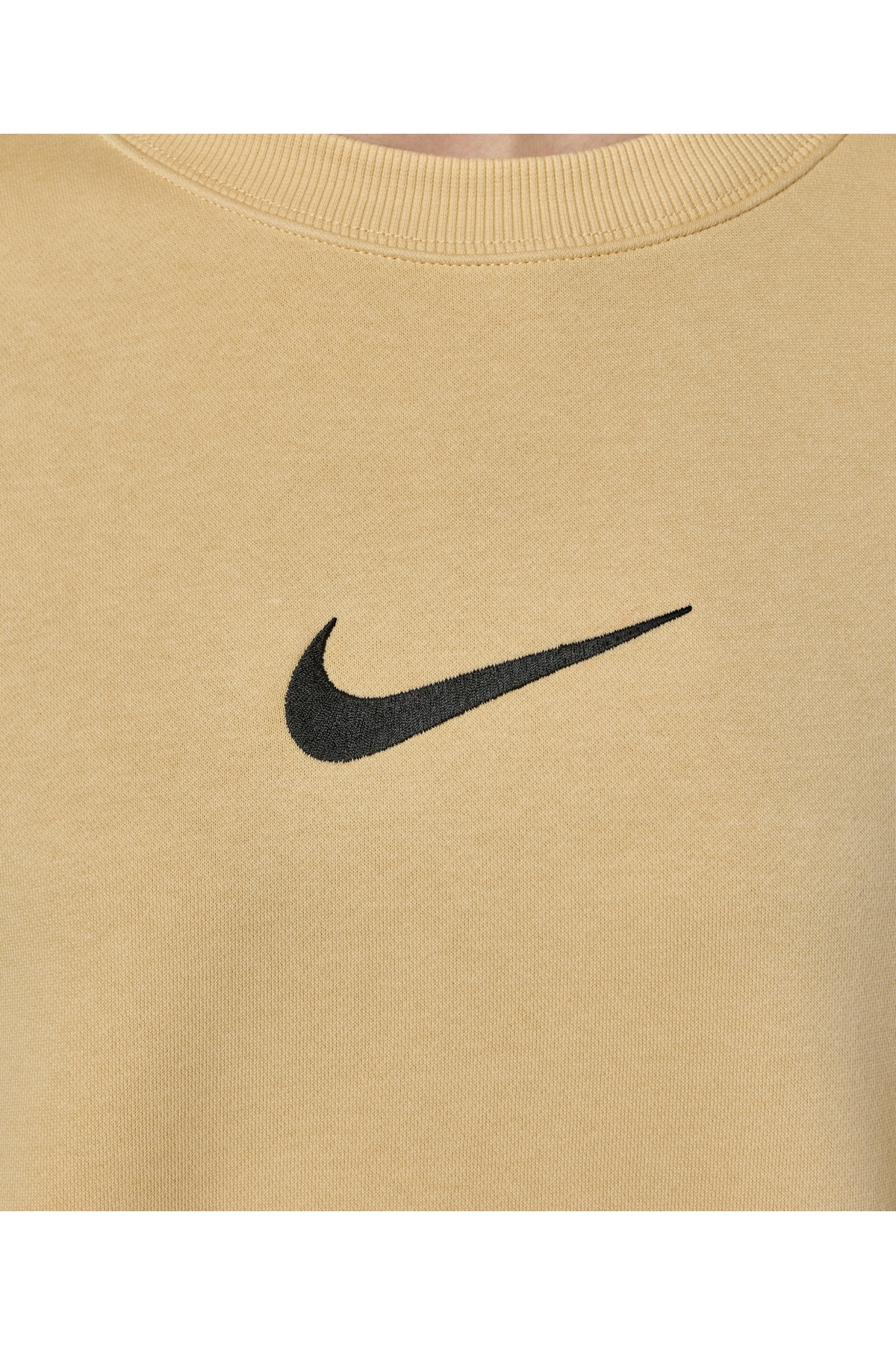 سویشرت نایکی زنانه پنبه ای طلایی اسپرت راسته Regular/رگولار    بیسیک اسپرت | Nike TYC17AB16759764200 TR - تصویر 4