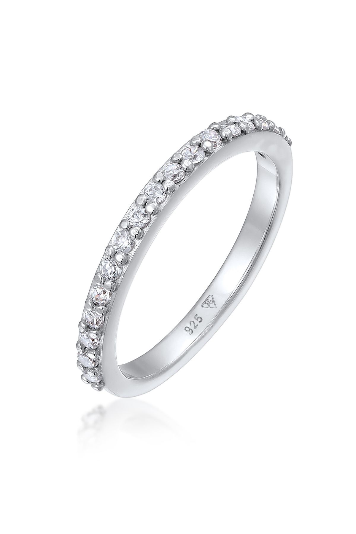 ELLI-Laborgezüchteter Weiß Diamant - 0,068 ct Inel din argint 925 1