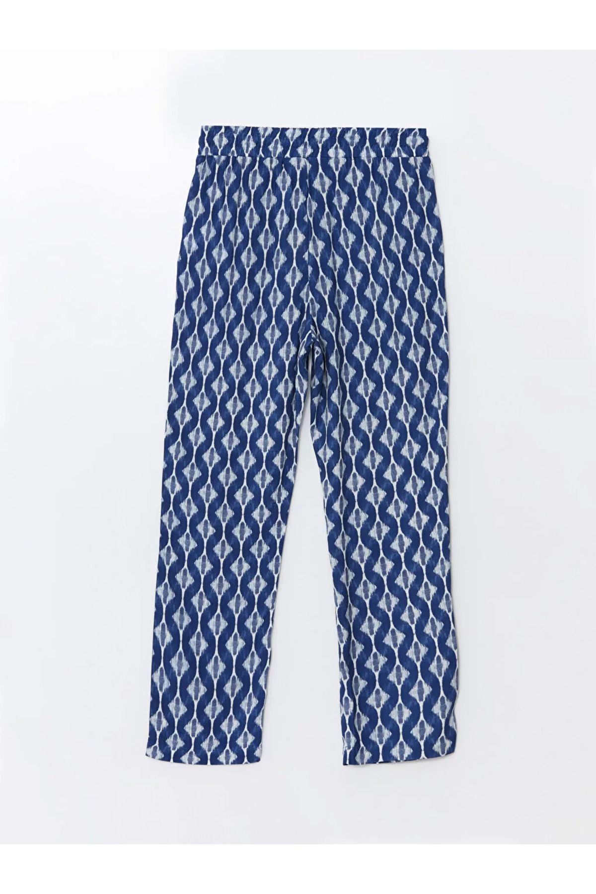 LC Waikiki-LCWAIKIKI Maternity – Bequeme Umstandshose mit blauem Muster und elastischem Bund 4