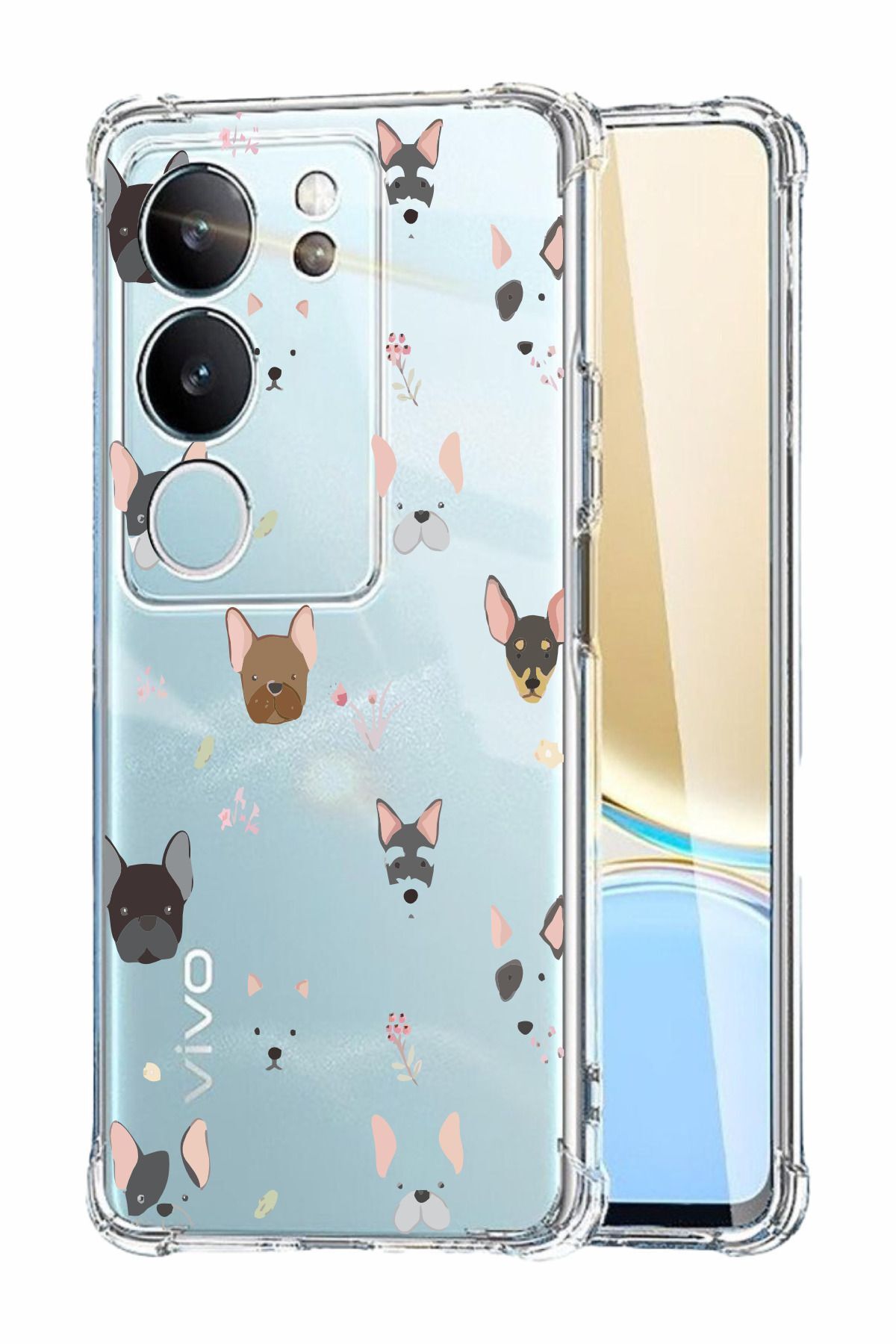 vivo V29 Uyumlu Şeffaf Renk Tasarımlı Silikon Kılıf