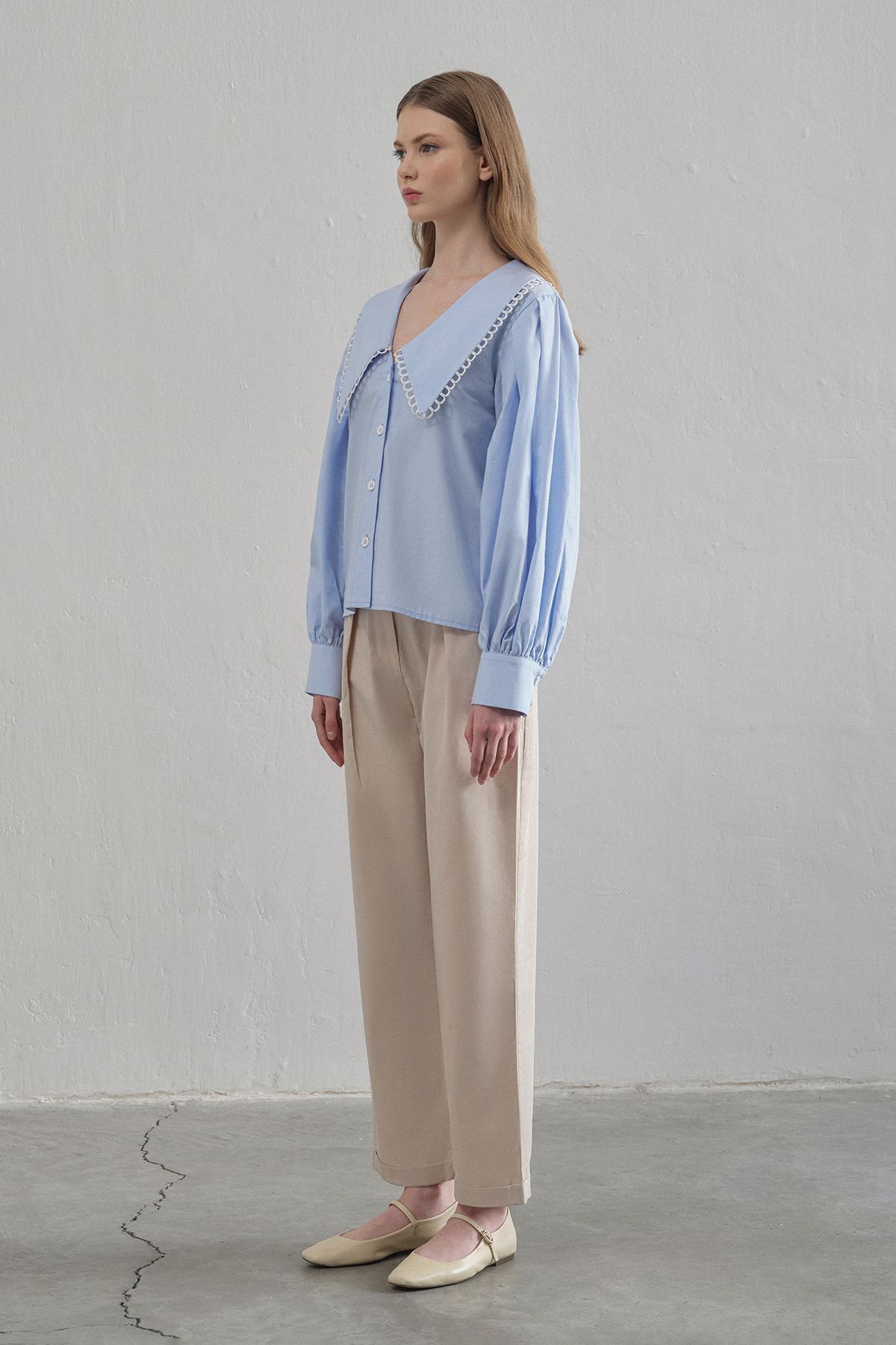Mathilda By Çiğdem Bilici-Women's V-Neck Design Shirt 6