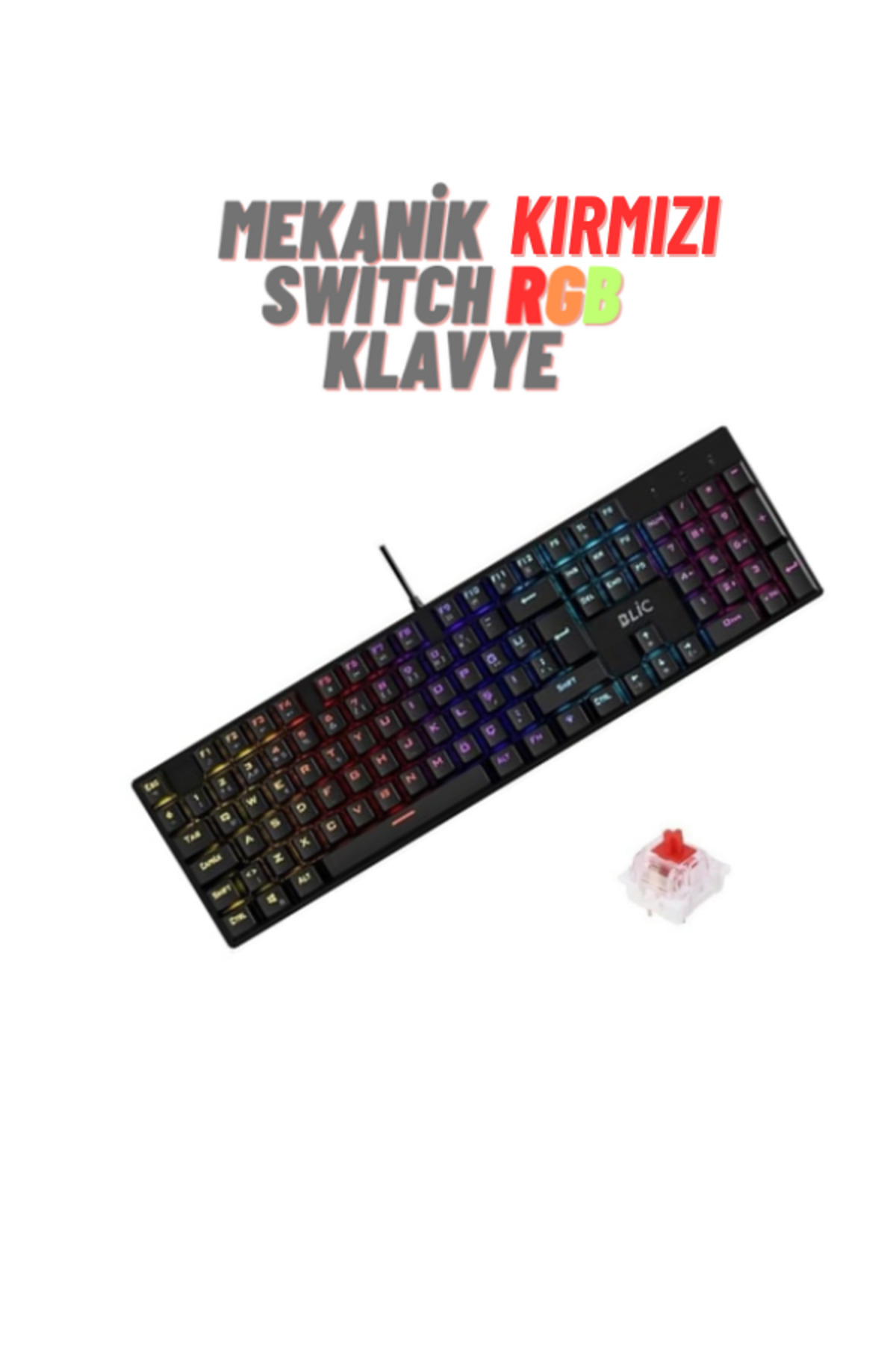 Rgb Red Switch Q Gaming Full Mechanical Wired Gaming Keyboard Bkb4