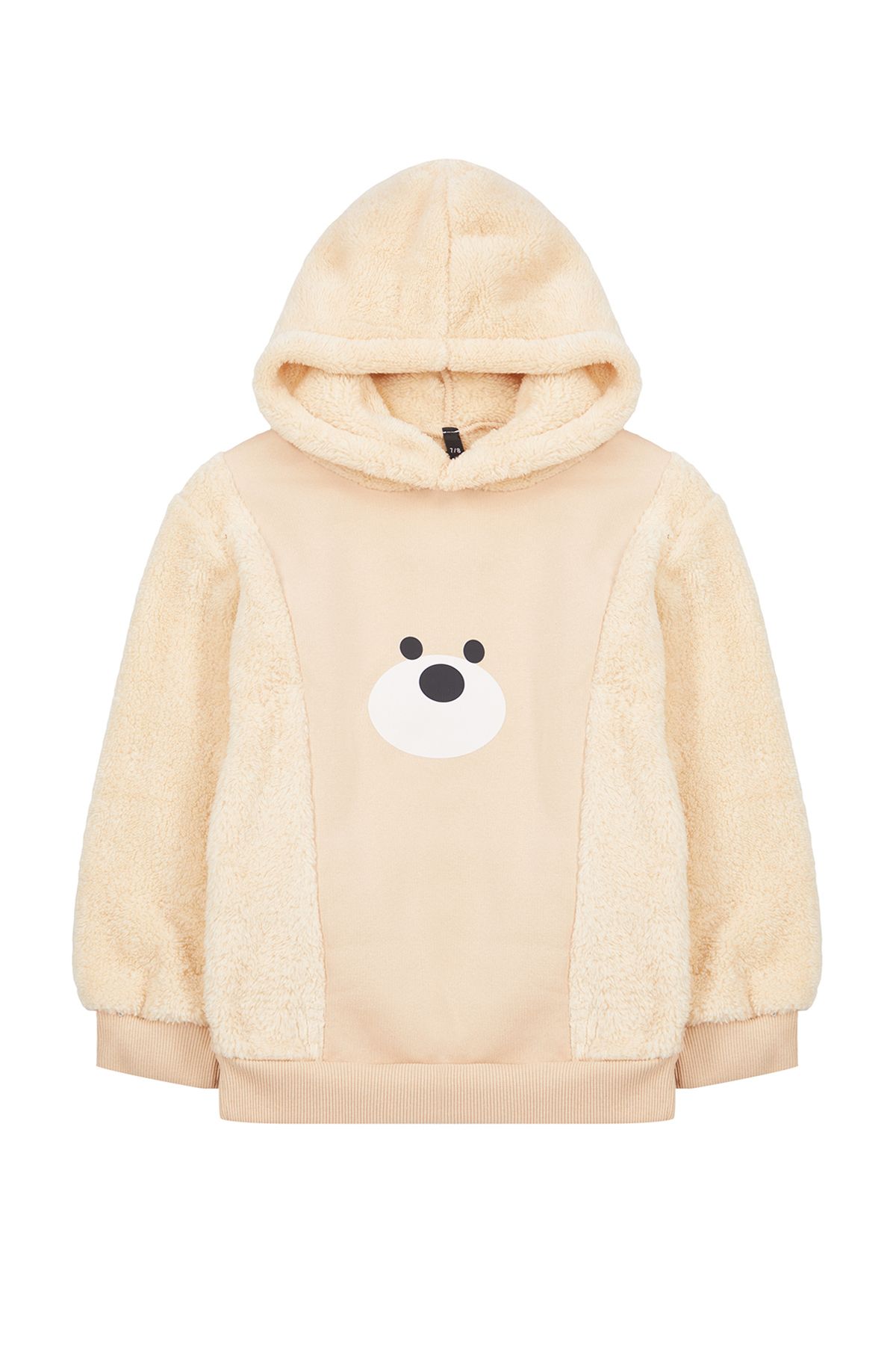 TRENDYOLKIDS Hanorac Tricotat Cu Glugă Pentru Băiat Bej . Masculin - 6–7 years