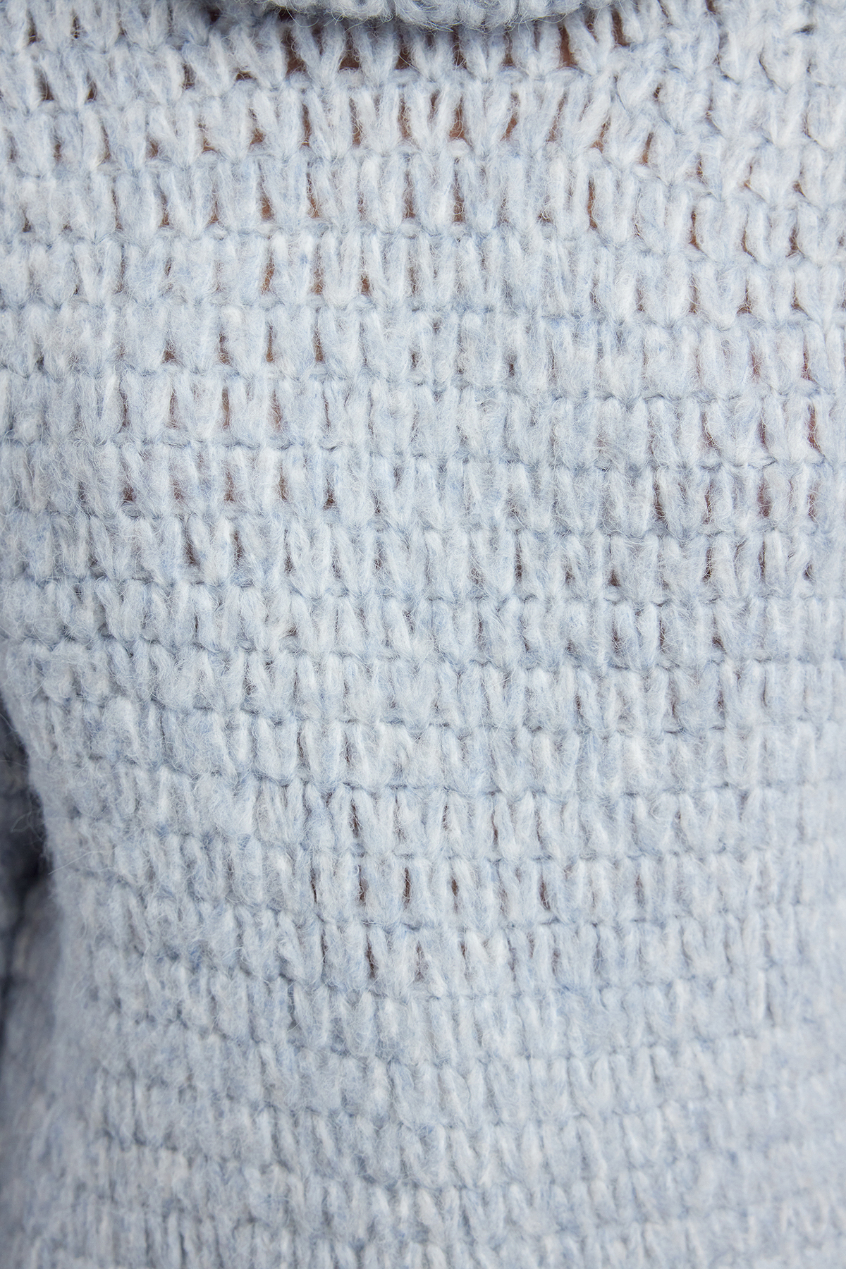 Trendyolmilla  Açık Mavi Geniş Kalıp Balıkçı Yaka Yumuşak Dokulu Triko Kazak TWOAW25KZ00299 - Görsel 4