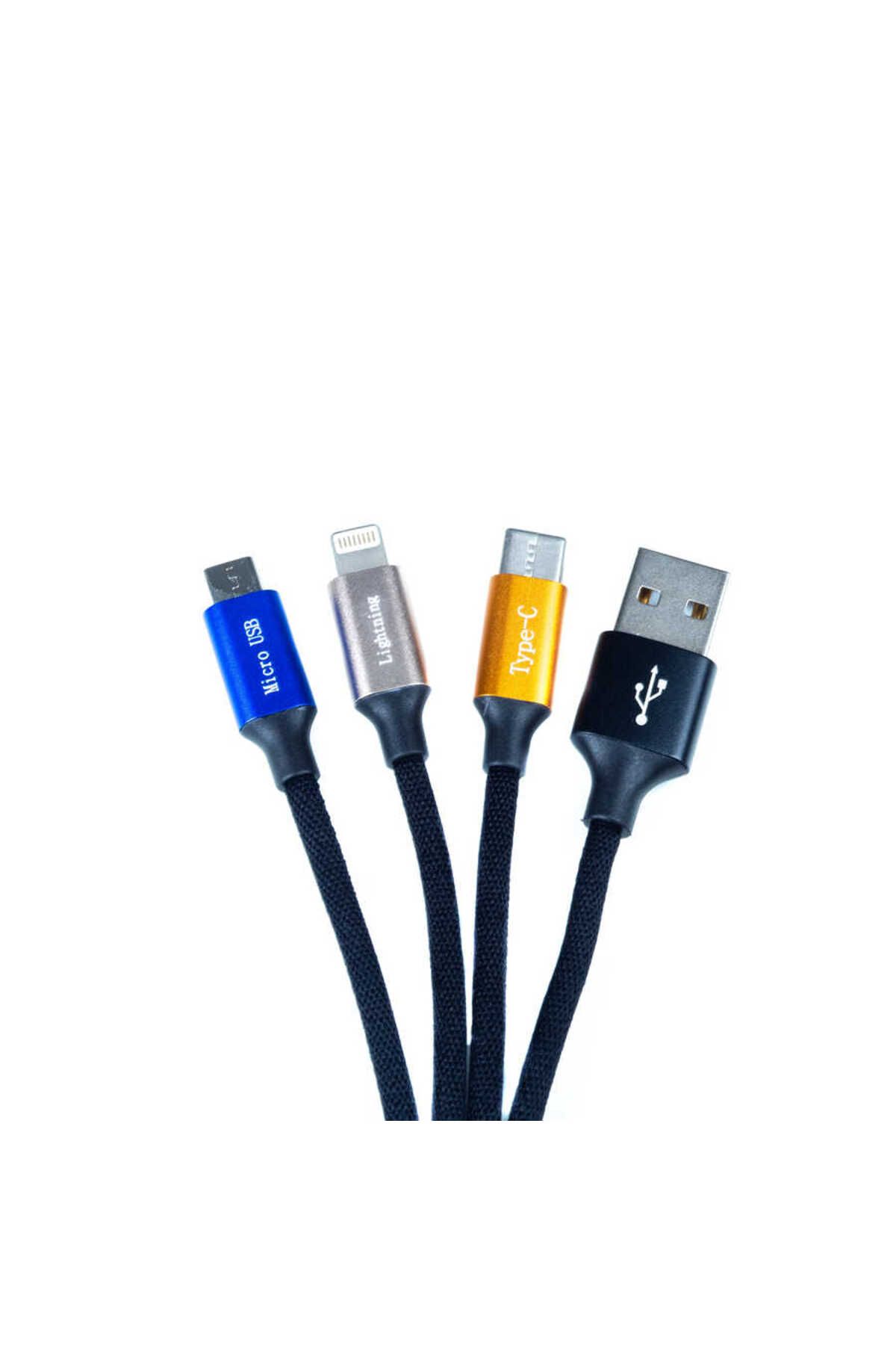 NSMTECH-OKS 3 in 1 Black USB Cable-Zore 5