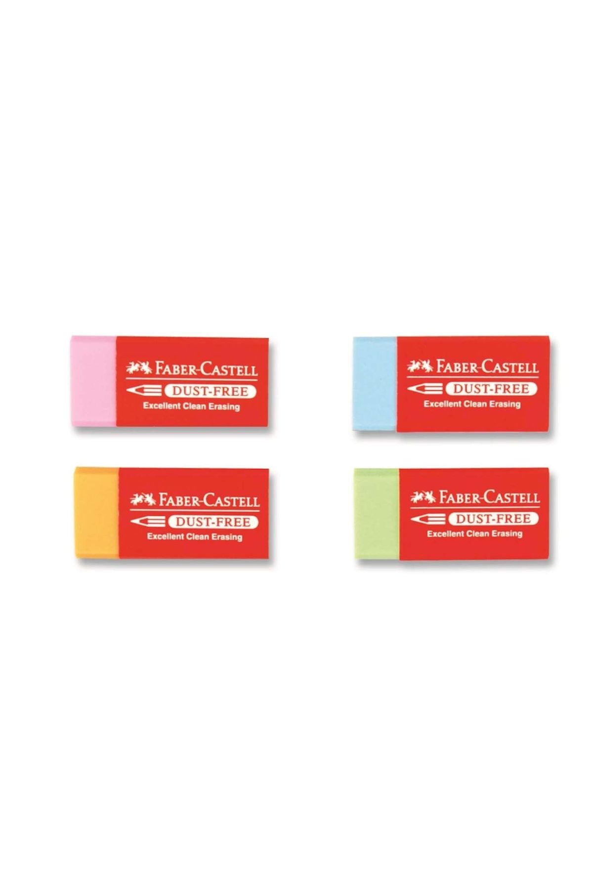 Faber Castel - Dust Free Renkli Silgi (4 Adet)