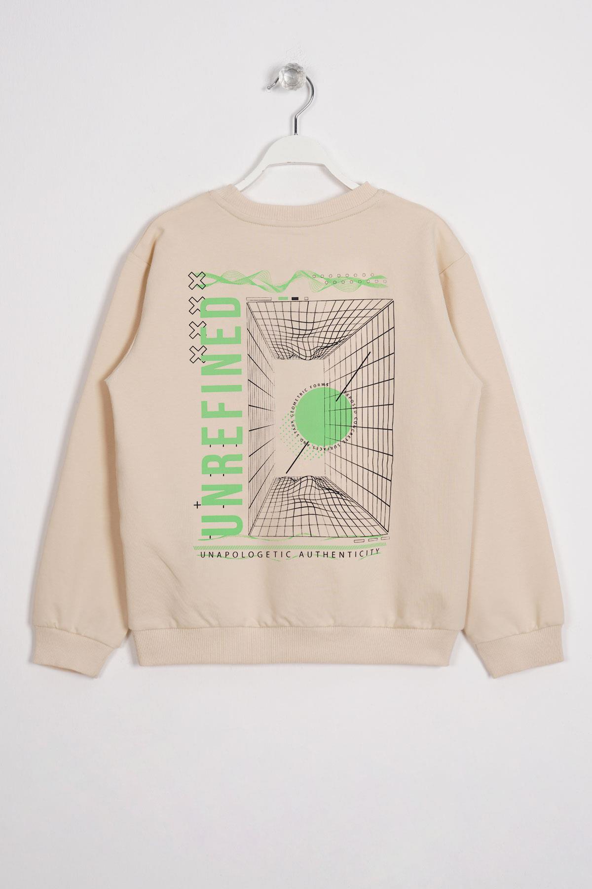 سویشرت پسرانه خاکستری zepkids | 1036257 اورجینال - تصویر 3