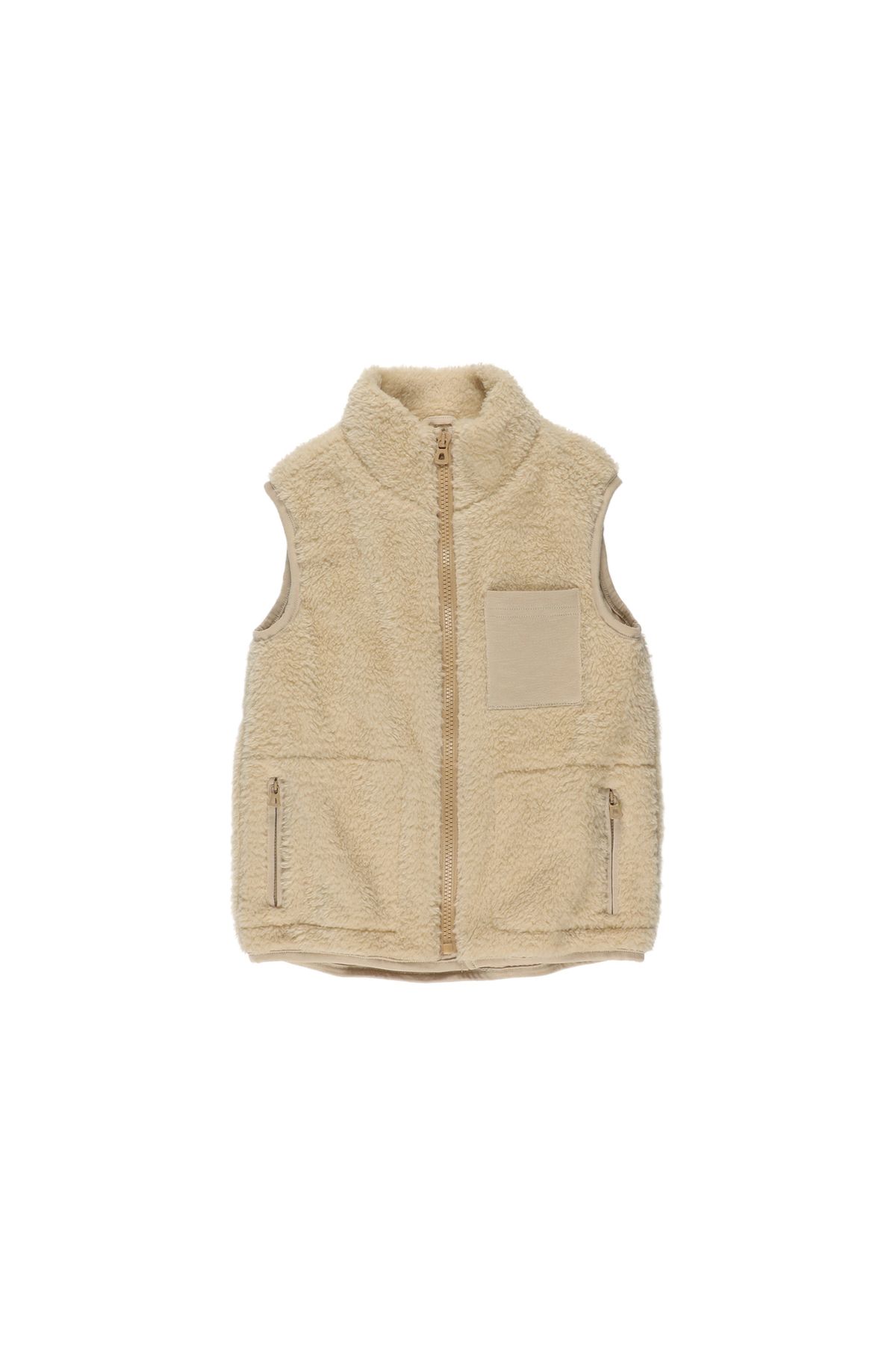 Panco Beige Plush Vest Boy Trendyol