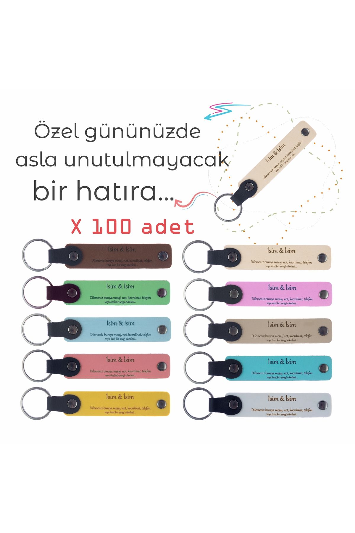 miawiki-Set of 100 Special Production for Traditional Events - Perfect Gift Memory And Souvenir Keychains 3