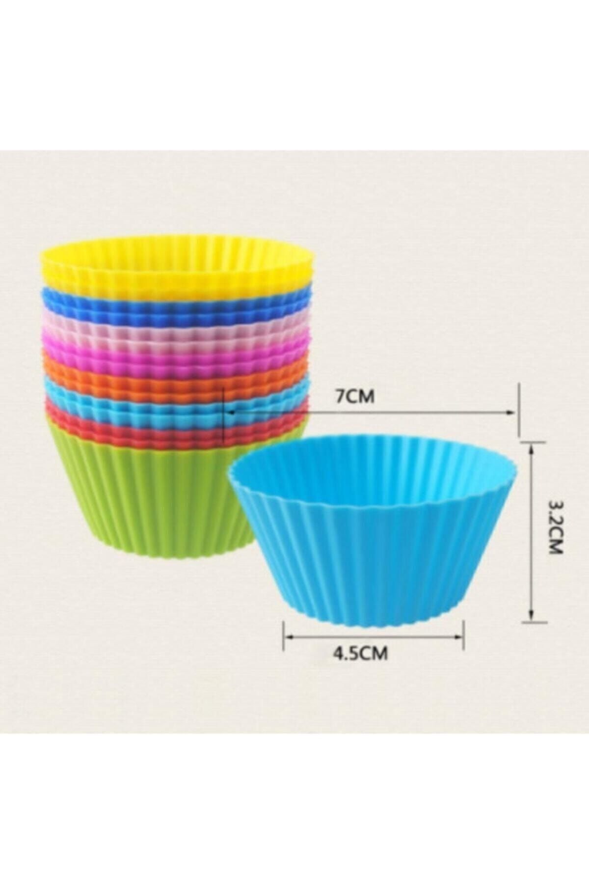 Silikon Cupcake Mini Kek Kalıbı 12 Adet