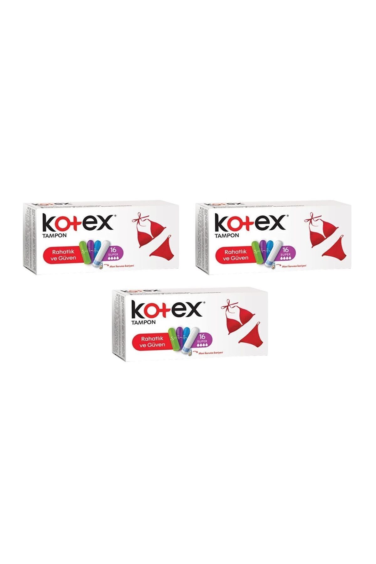 Kotex Tampon Süper 16'lı 3 Paket