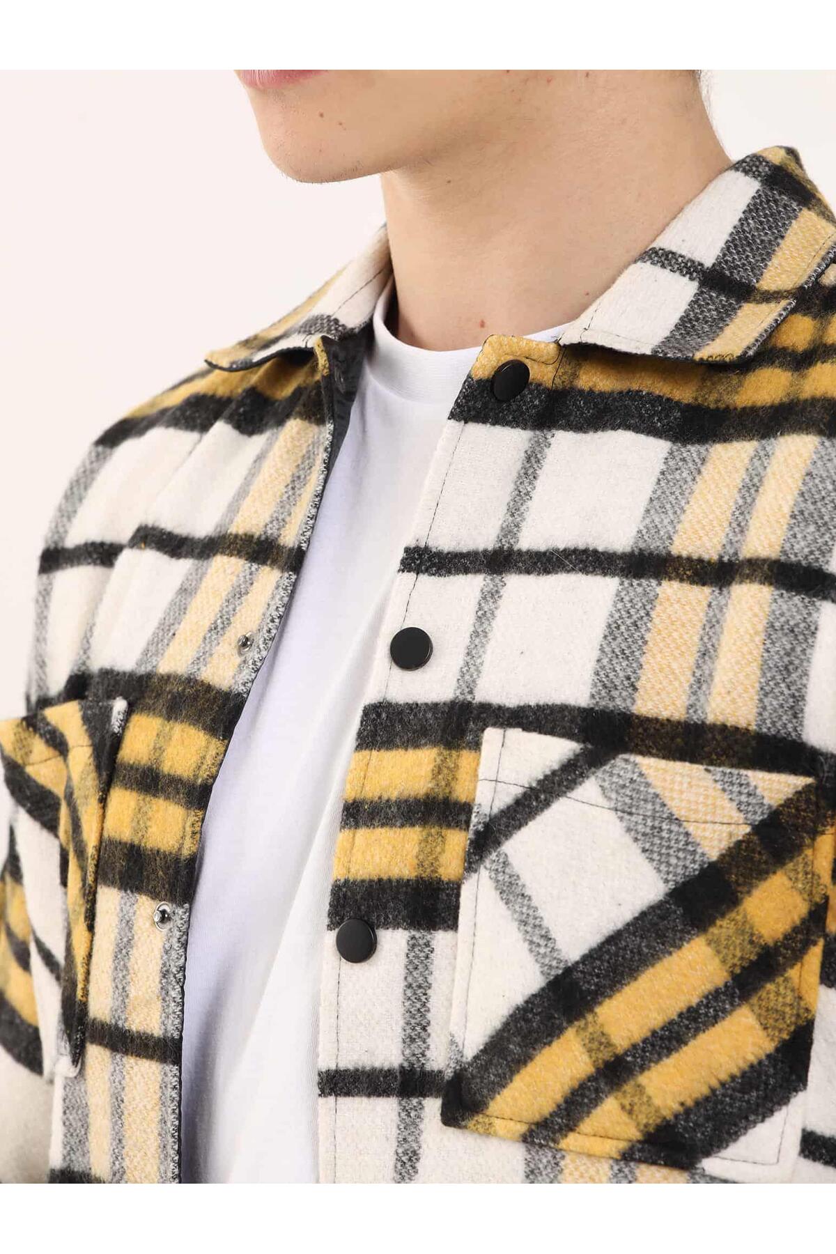 پیراهن مردانه زرد دافی | DU1224014015 اورجینال - تصویر 5