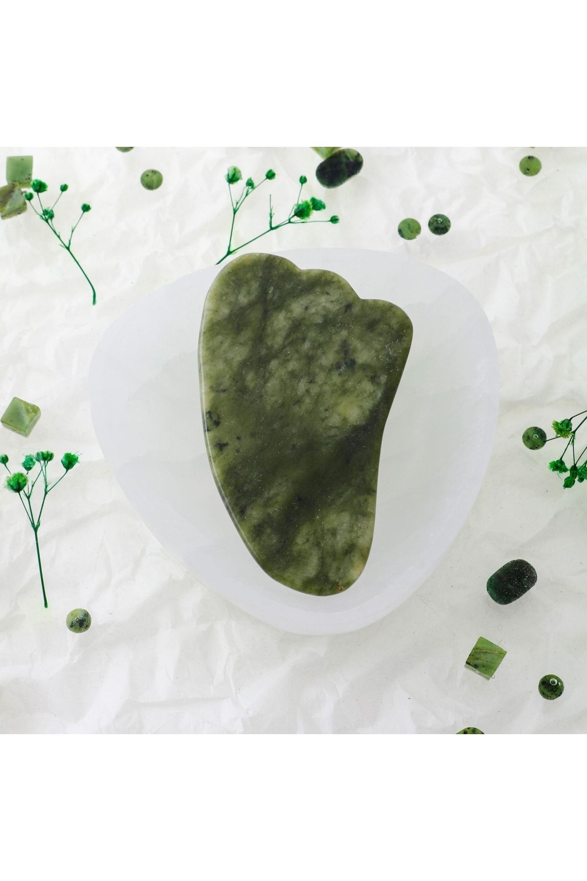 سنگ ماساژ صورت Jade Stone Gua Sha با پای غاز OSMANLI DOĞAL TAŞ