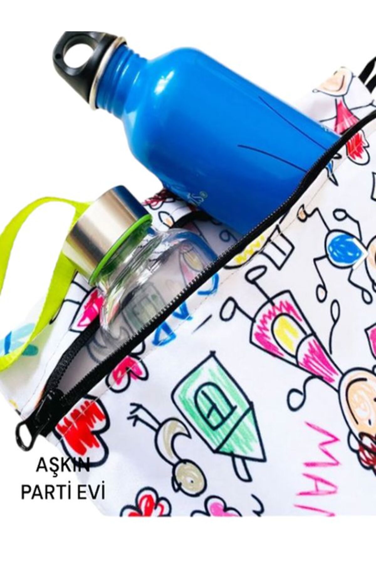 Aşkın Parti Evi 50x60cm, Family, Su Geçirmez Islak Mayo Çantası, Torbası