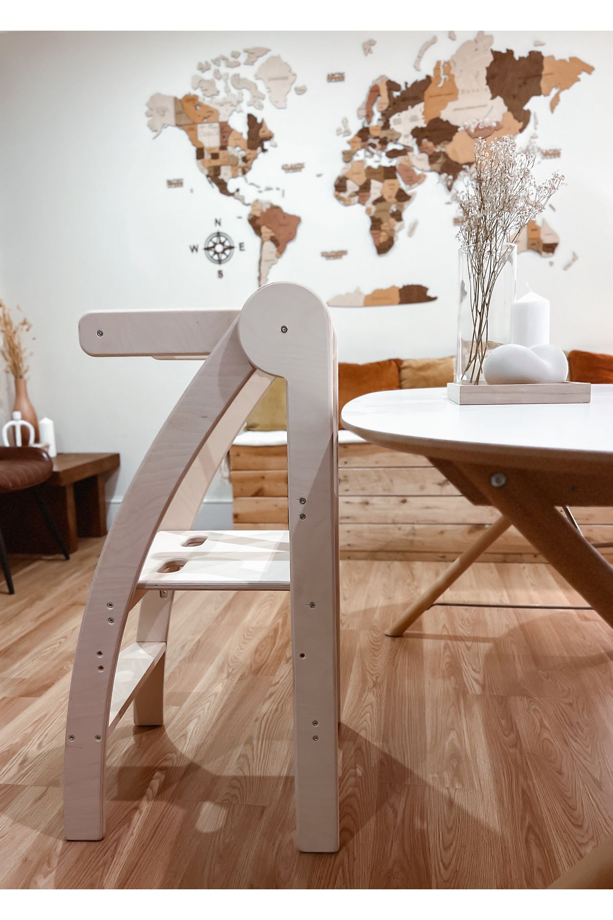 برج کمکی تاشو مونتهسوری | برج آموزشی چوبی مونتهسوری | برج آموزشی چوبی