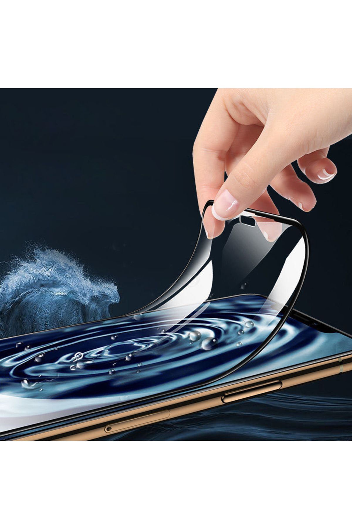 Xiaomi Mi Note 10 Lite Uyumlu Tam Kapatan Şeffaf Esnek Seramik Kırılmaz Nano Cam Ekran Koruyucu 2