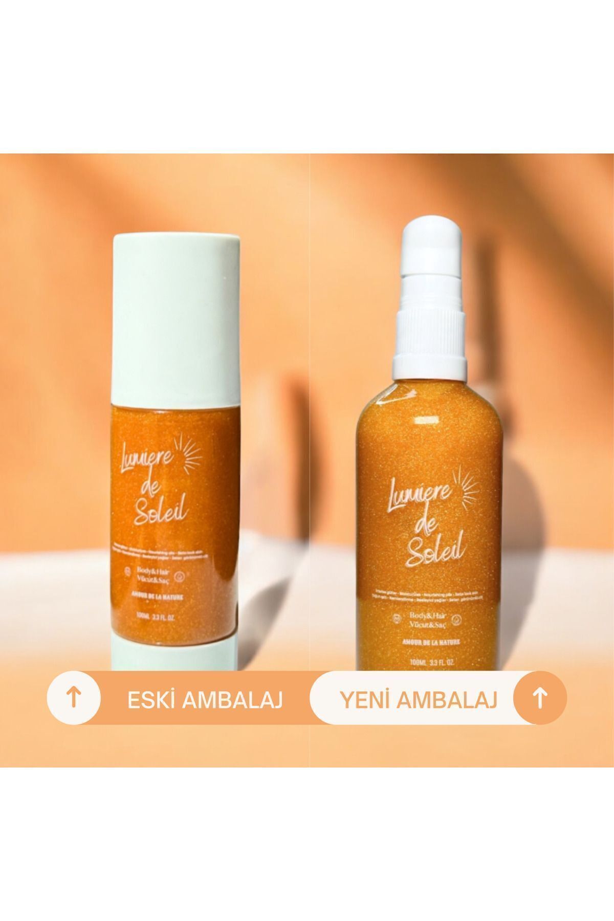 AMOUR DE LA NATURE-Lumière de Soleil 100ml - Glittered Moisturizing Oil 3