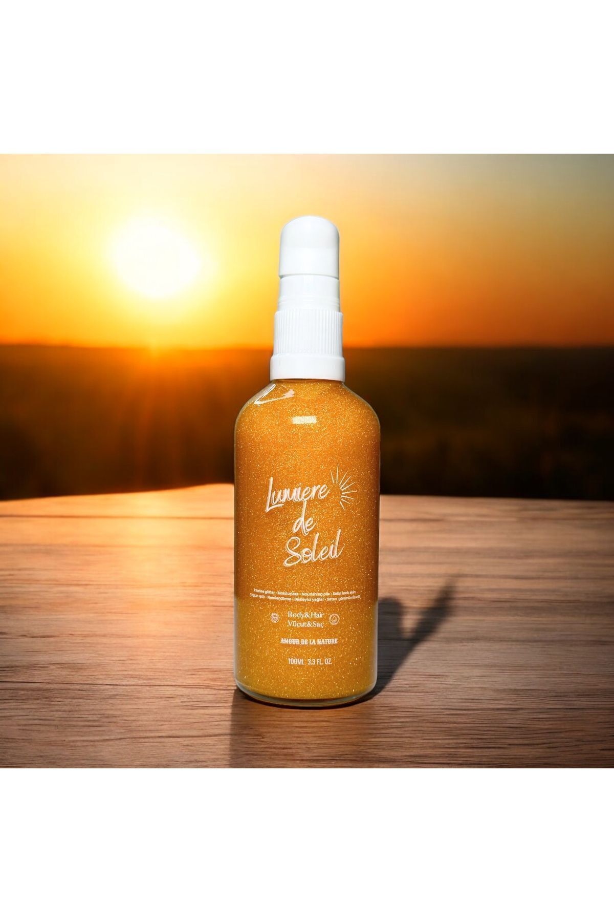 AMOUR DE LA NATURE-Lumière de Soleil 100ml - Glittered Moisturizing Oil 7