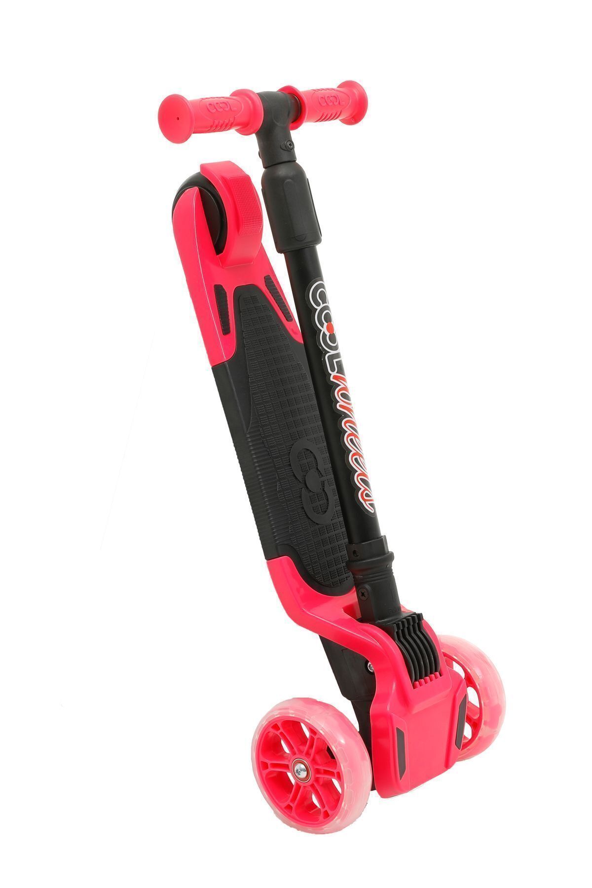 Tulpar Katlanır LED Işıklı Çocuk Scooter Pembe - 2
