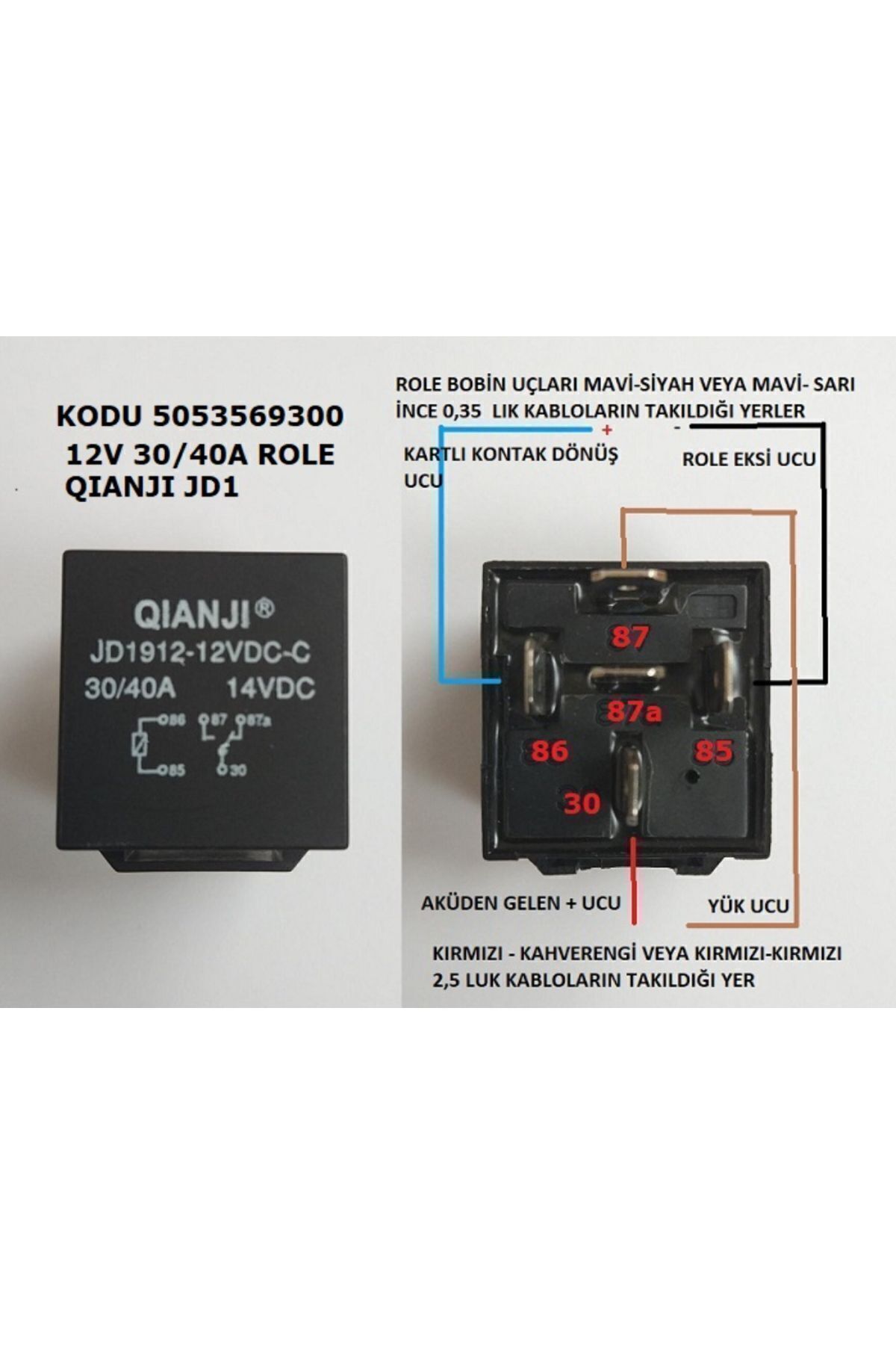 PİLSAN Pilsan 12 V 30 Amper Role