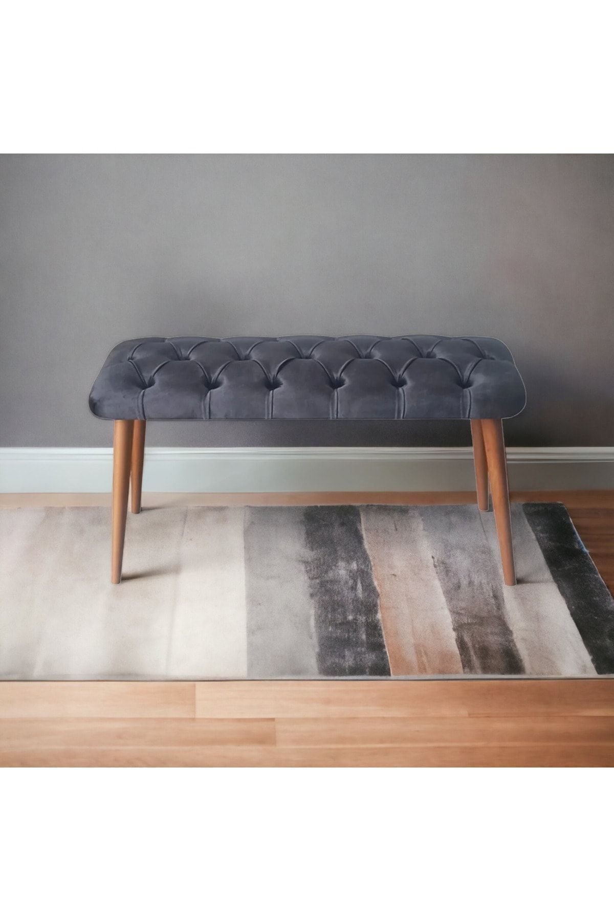 Foresta Home Magro Ahşap Ayaklı Bench Puf 90cm X 40cm