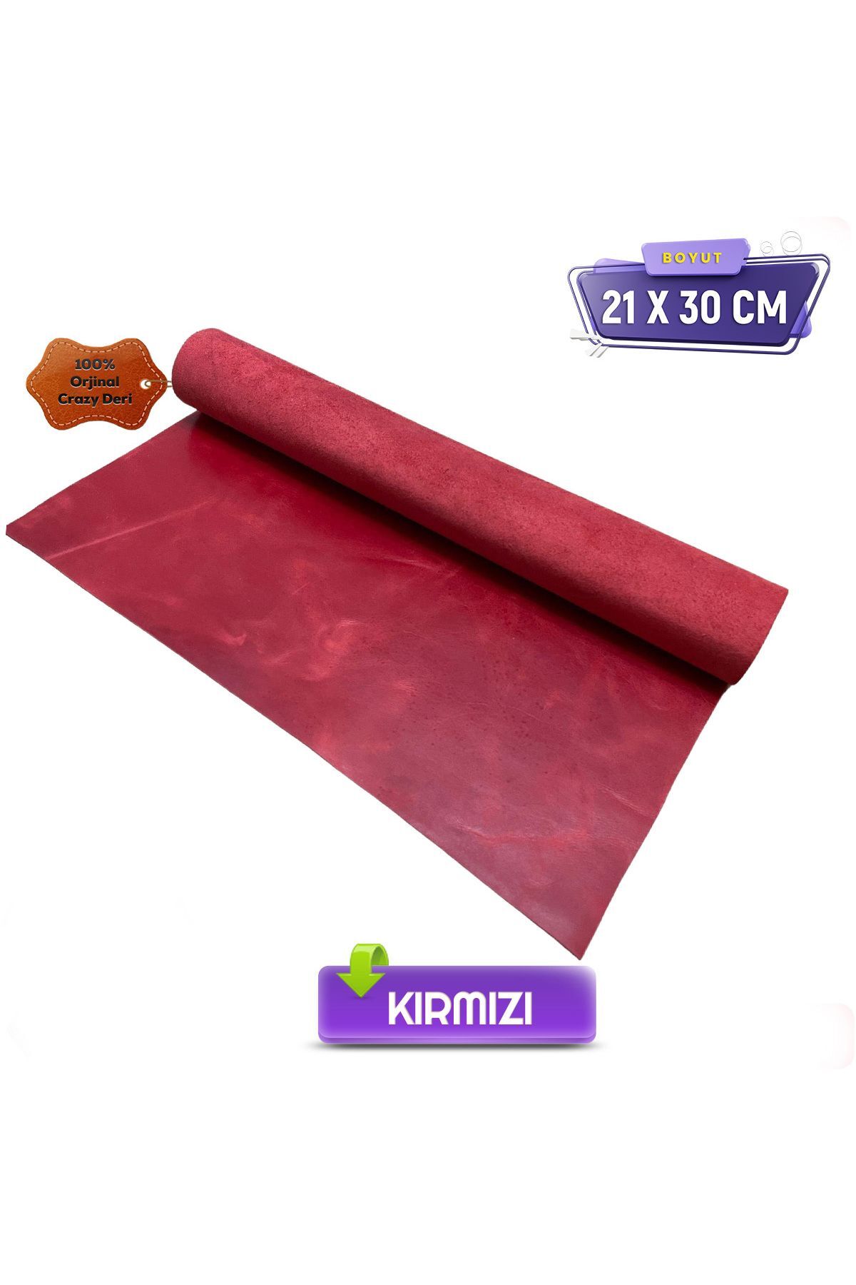 Crazy Piece Leather 21 x 30 cm Leather Hobby Crazy Leather Genuine Leather Piece